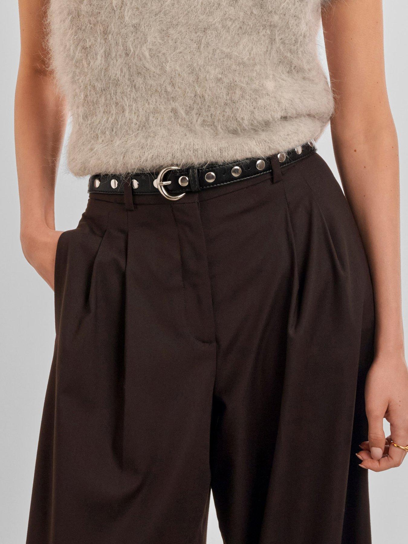 Katie Loxton Studded Buckle Belt - Black