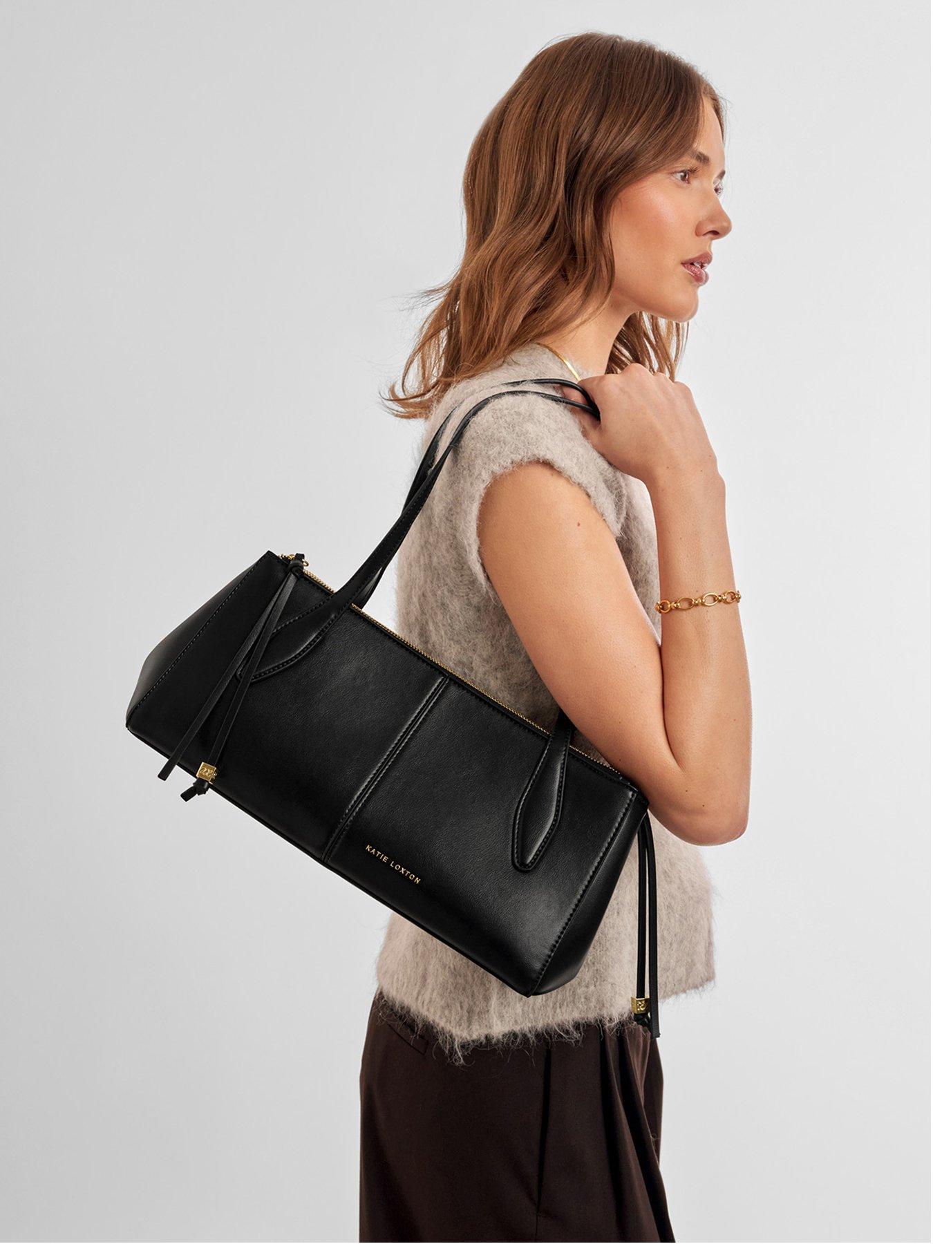 Image 1 of 6 of Katie Loxton Hattie Shoulder Bag - Black