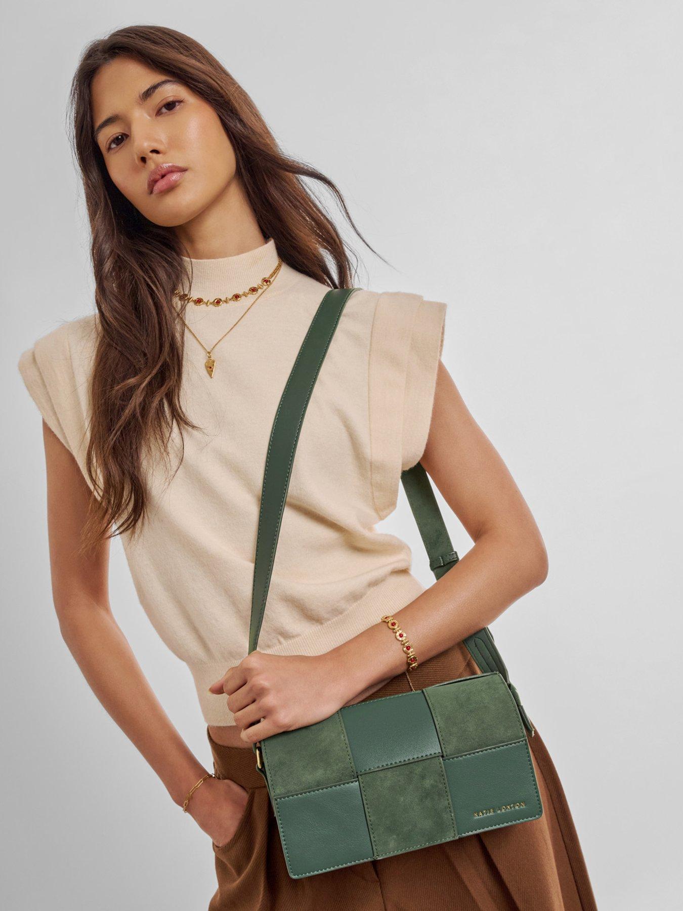 Image 1 of 6 of Katie Loxton Taya Crossbody Bag - Forest Green