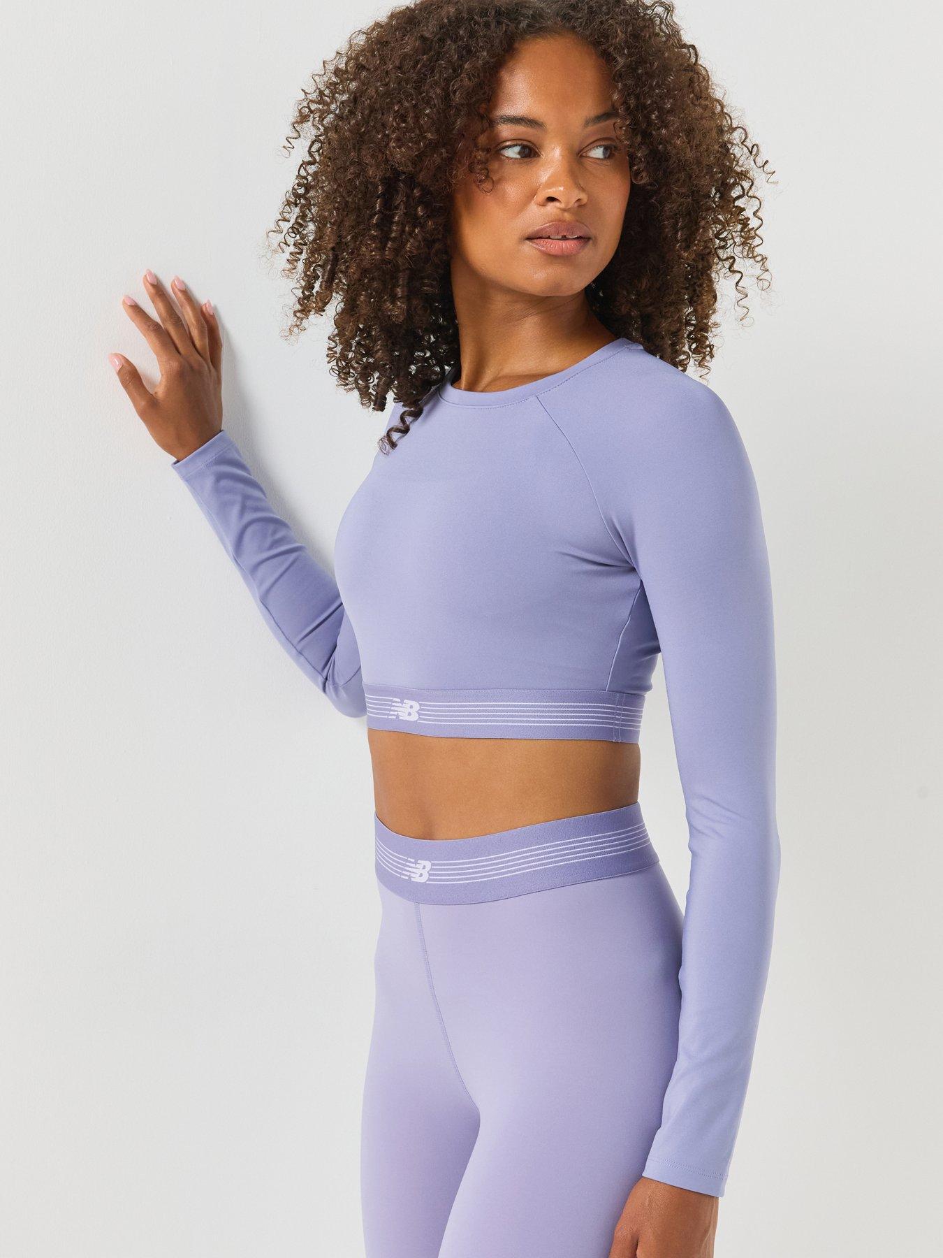 New Balance Womens Training Ac Fitted Long Sleeve T-shirt - Purple
