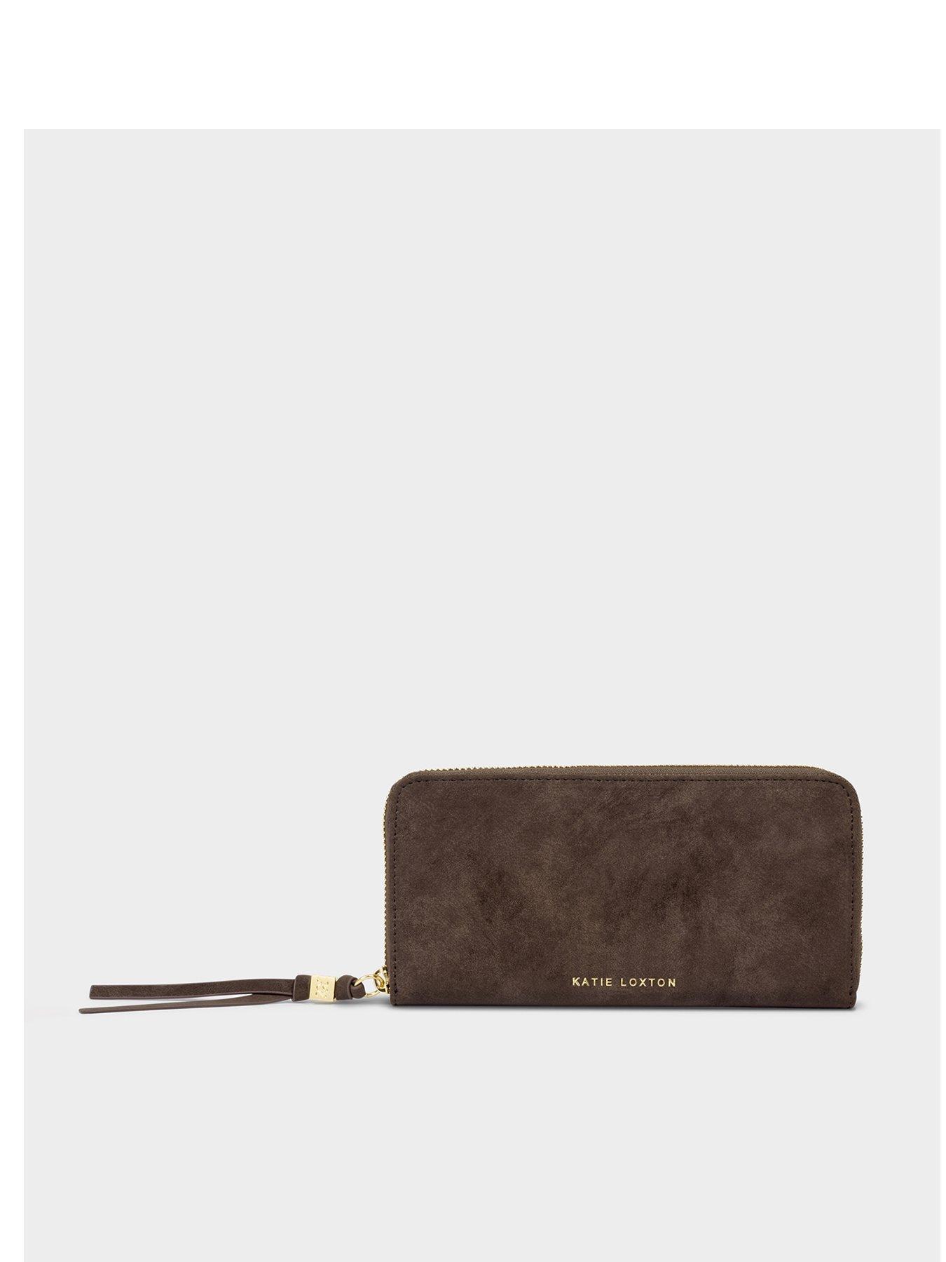 Katie Loxton Large Purse - Bitter Chocolate Suedette
