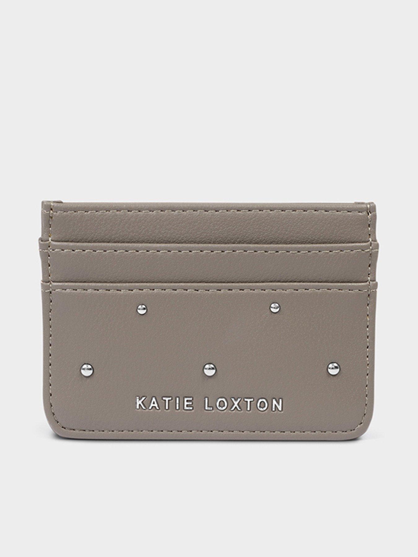 Katie Loxton Avery Cardholder - Silver Mink Studded