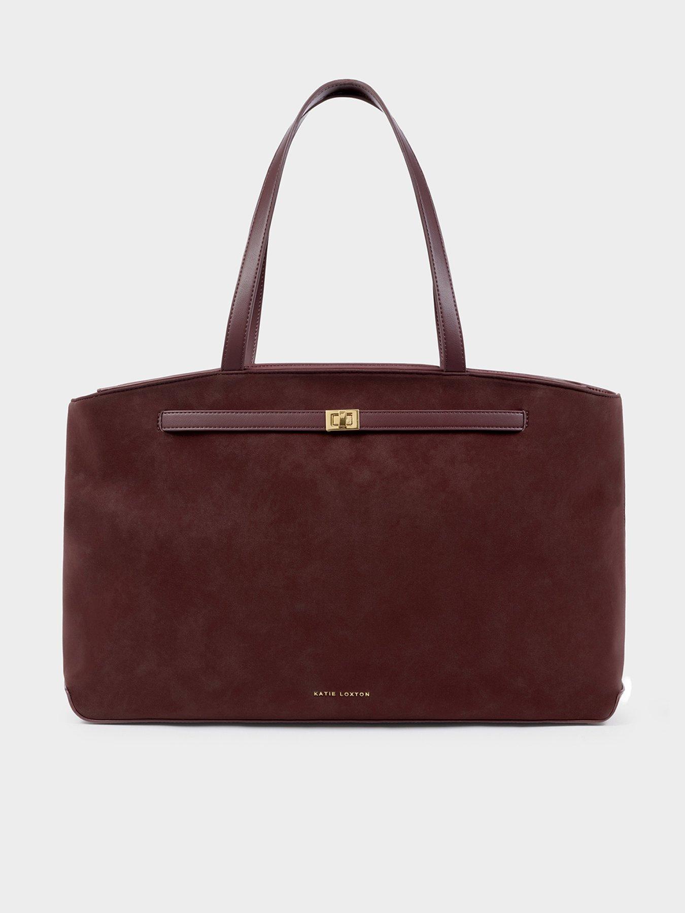 Image 2 of 7 of Katie Loxton Orin Tote Bag - Cherry Suedette / Cherry