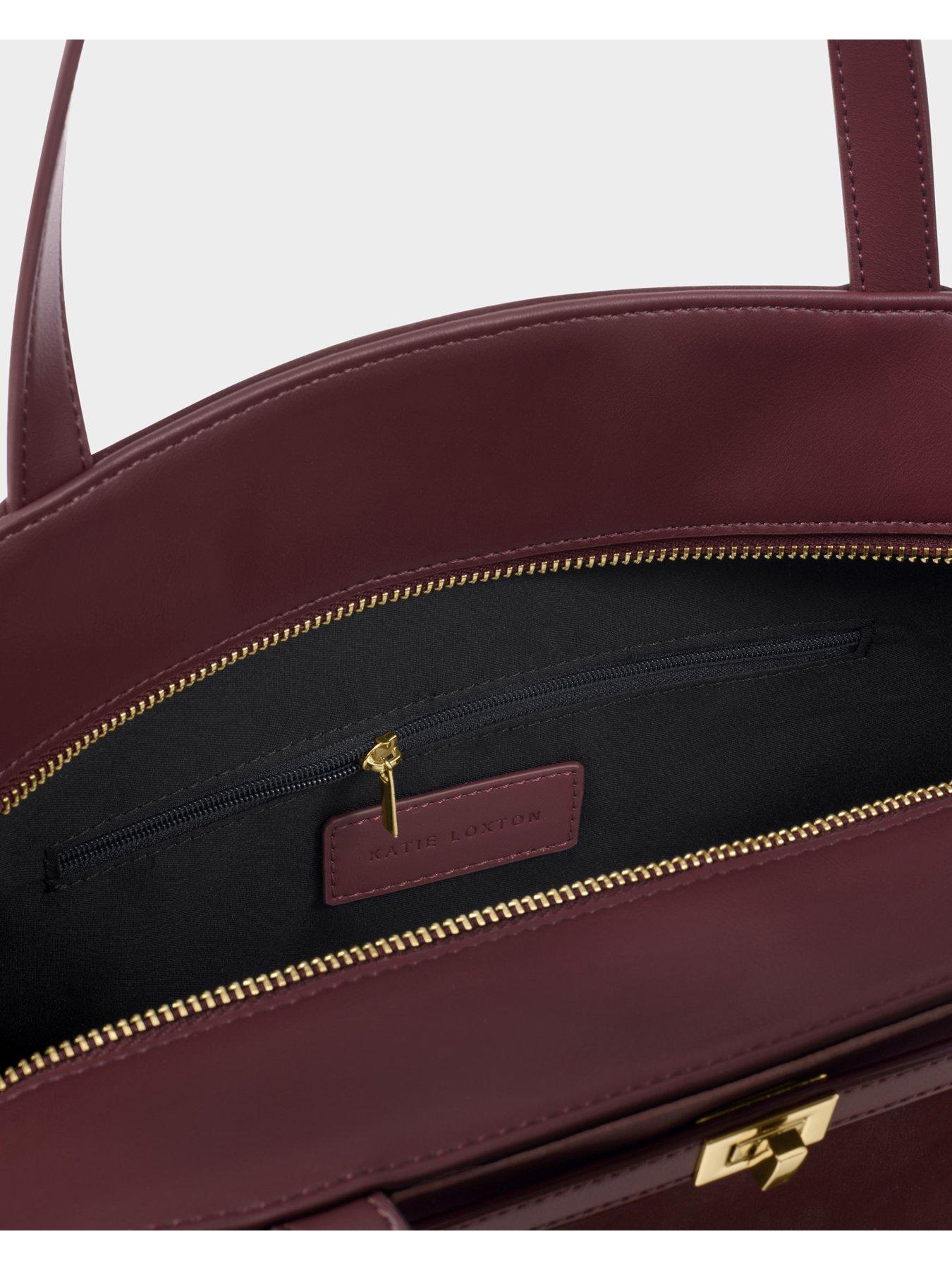 Image 4 of 7 of Katie Loxton Orin Tote Bag - Cherry Suedette / Cherry