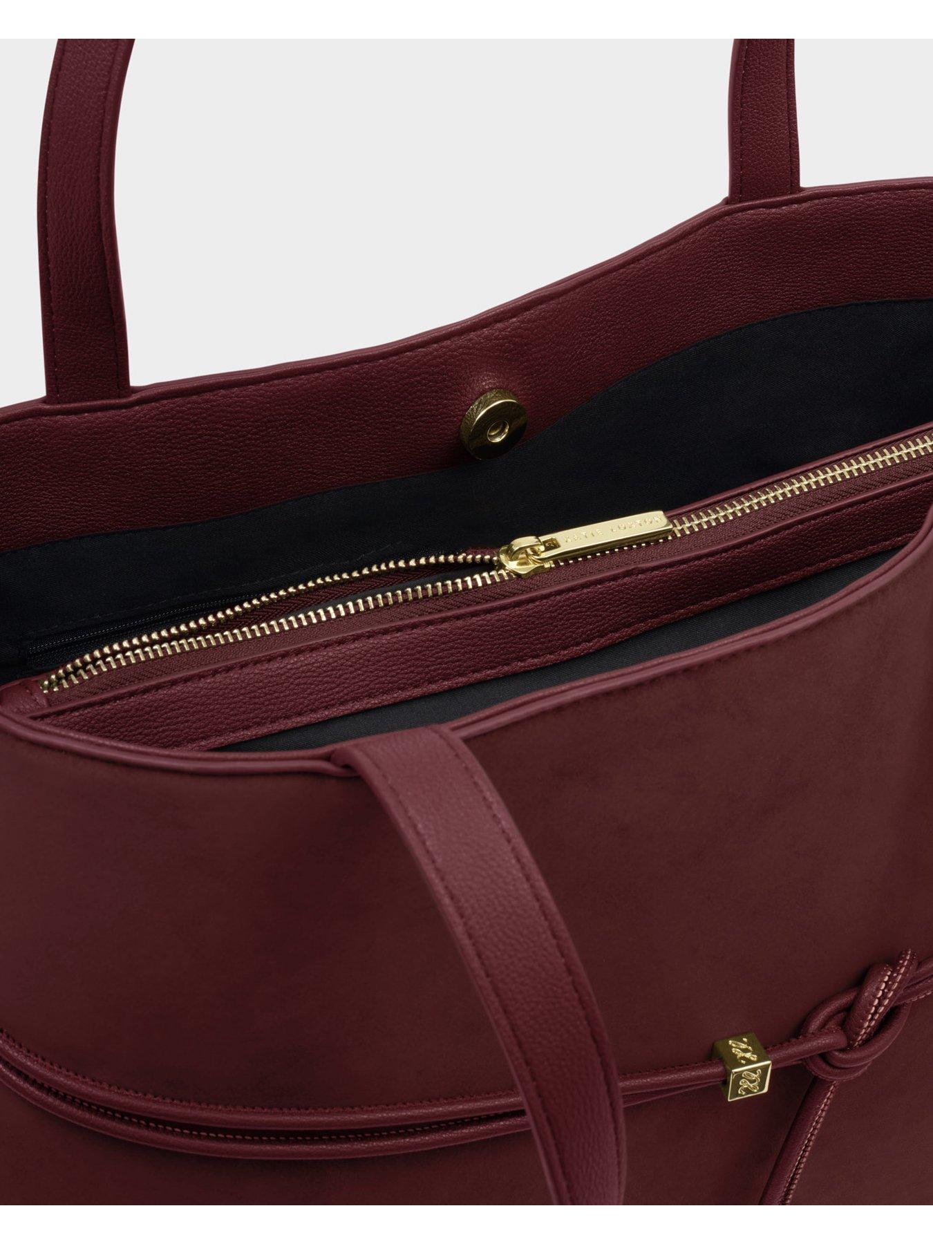 Image 4 of 7 of Katie Loxton Lori Tote Bag - Cherry Suedette