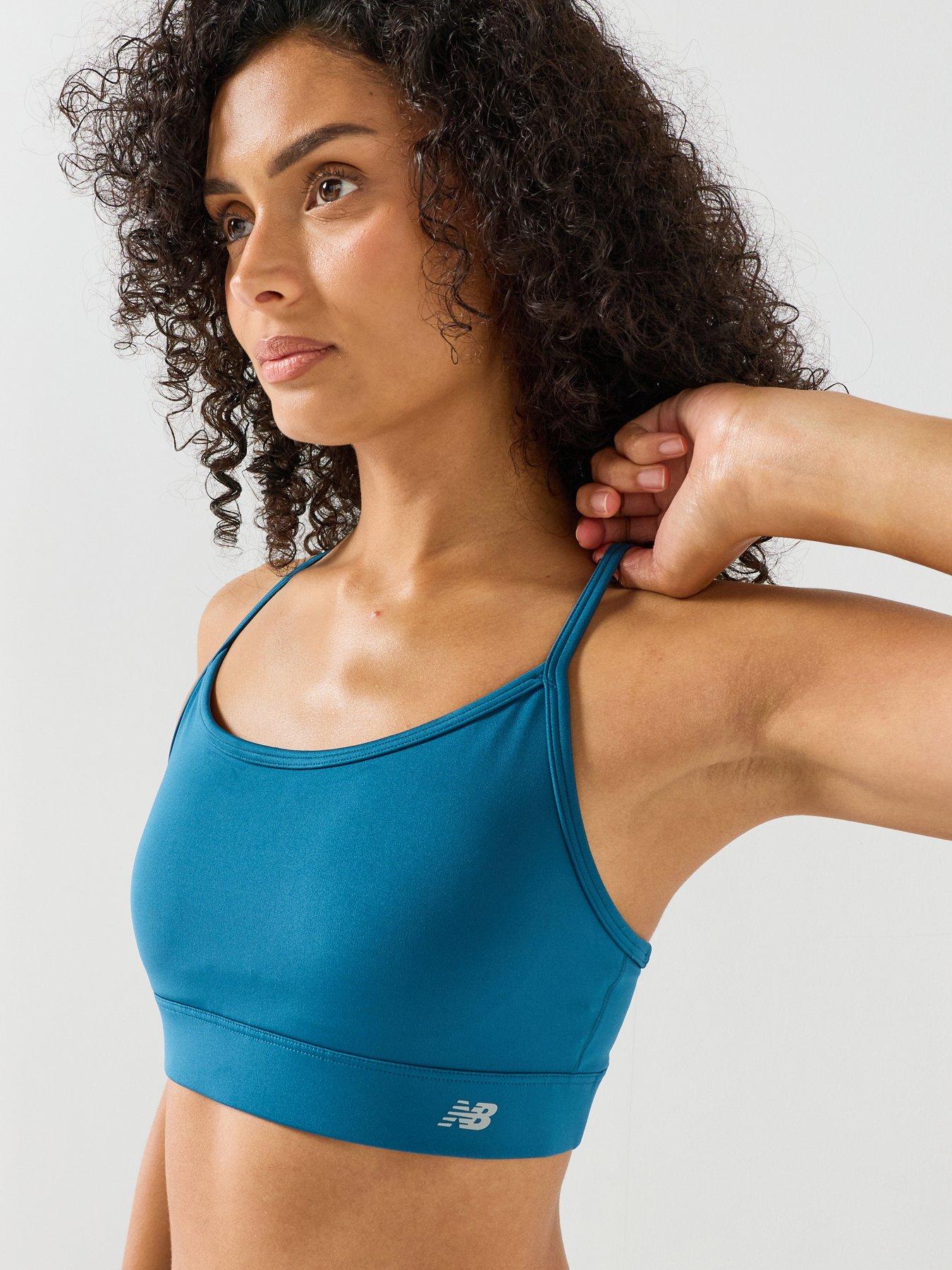 New Balance Womens Training Essential Yoga Bra - Blue