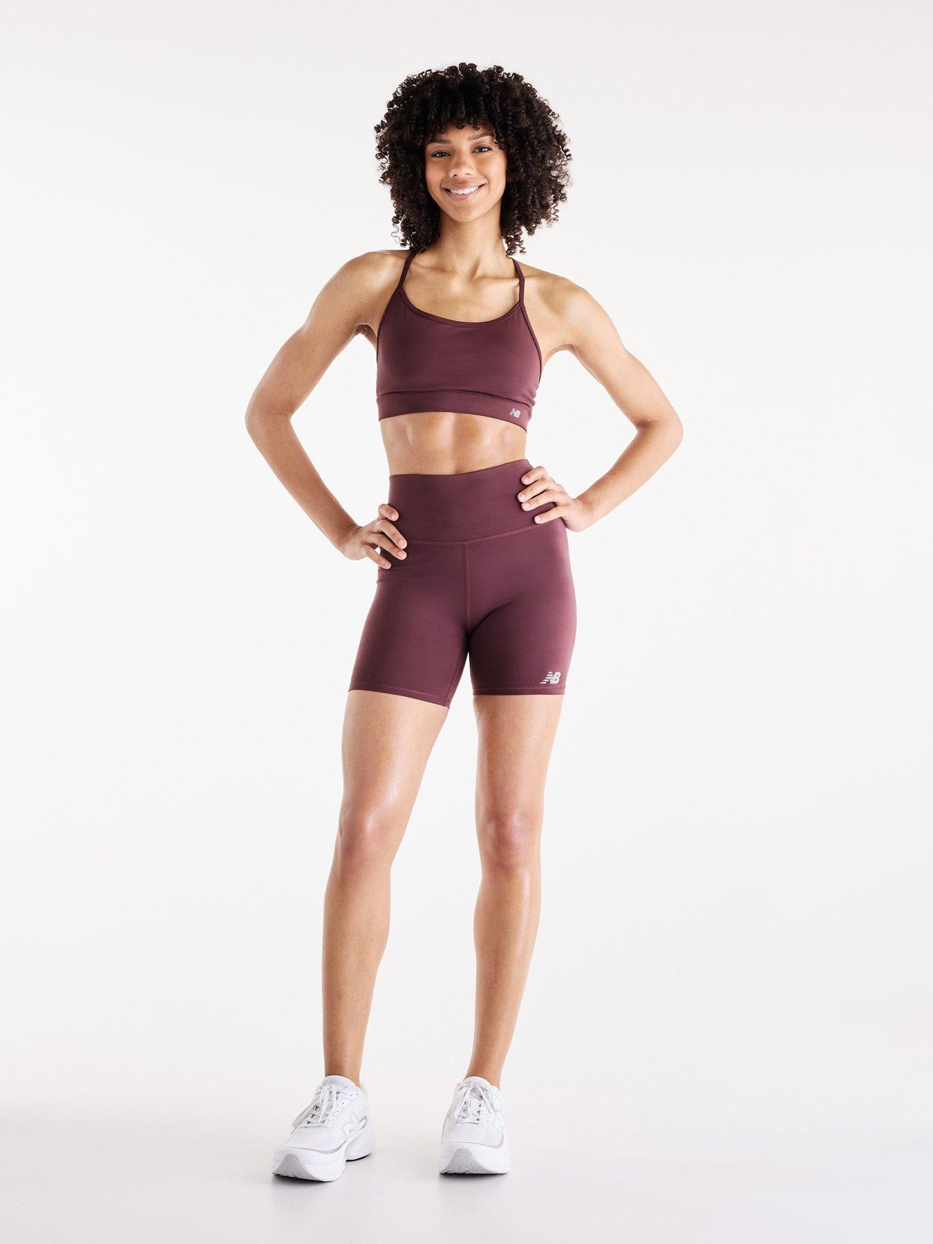 Image 1 of 5 of New Balance Womens Training Harmony High Rise Stretch 6 Inch Shorts - Red
