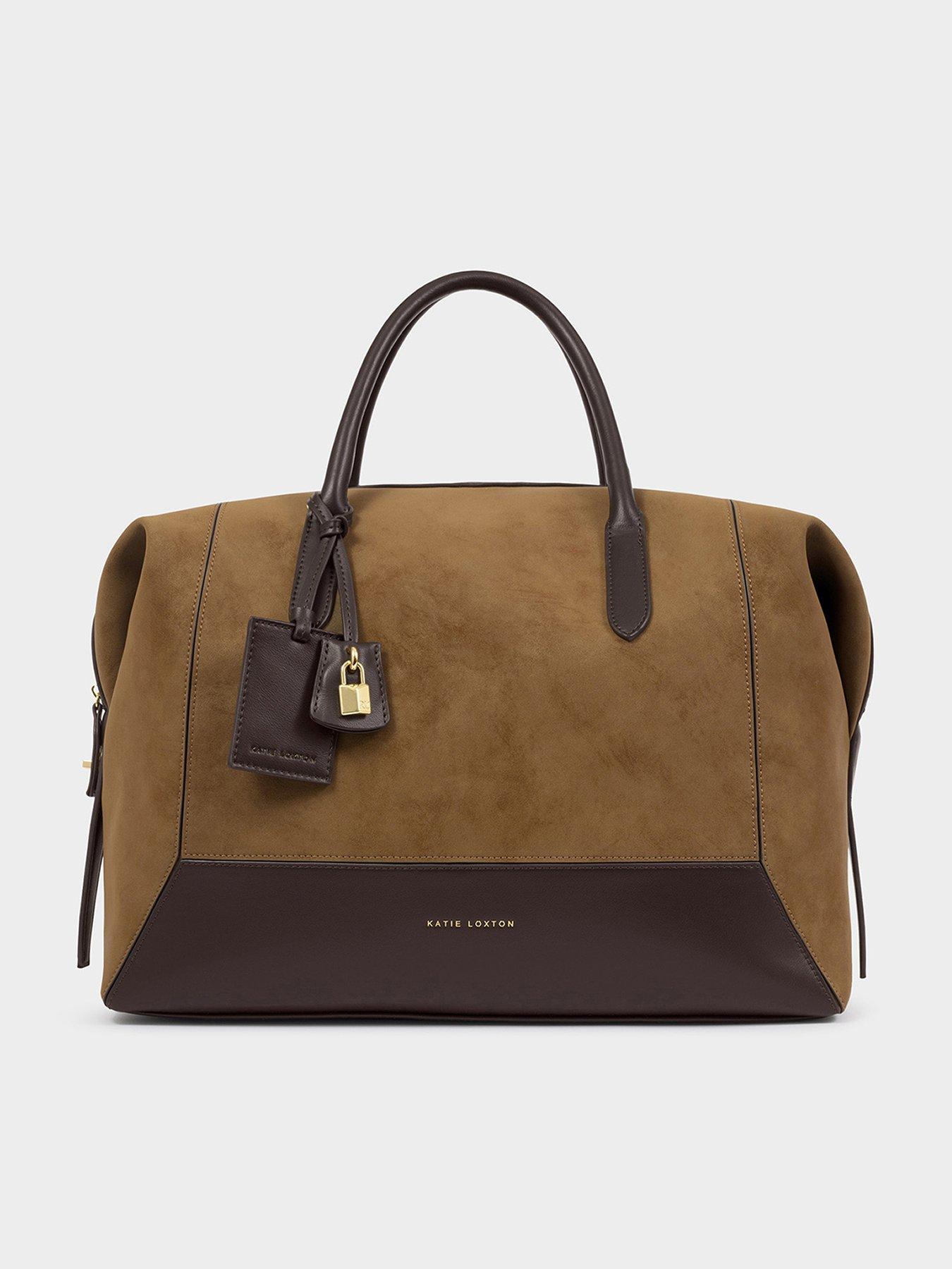 Image 2 of 7 of Katie Loxton Charlbury Cabin Bag - Caramel Suedette / Bitter Chocolate