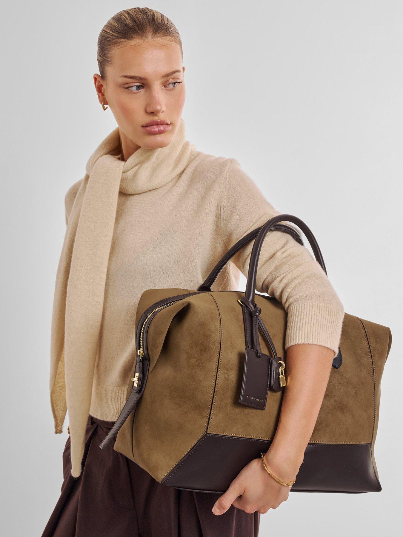 Image 3 of 7 of Katie Loxton Charlbury Cabin Bag - Caramel Suedette / Bitter Chocolate