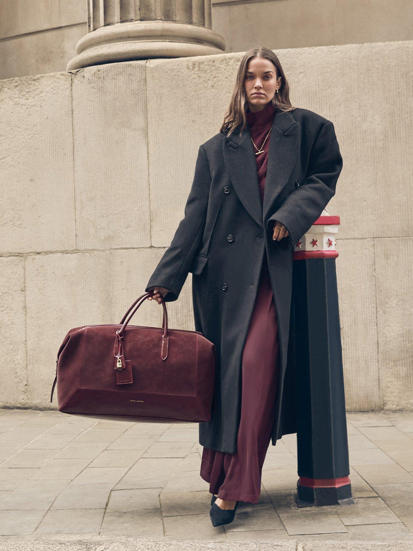 Katie Loxton Charlbury Weekend Bag - Cherry Suedette / Cherry Patent Crackle