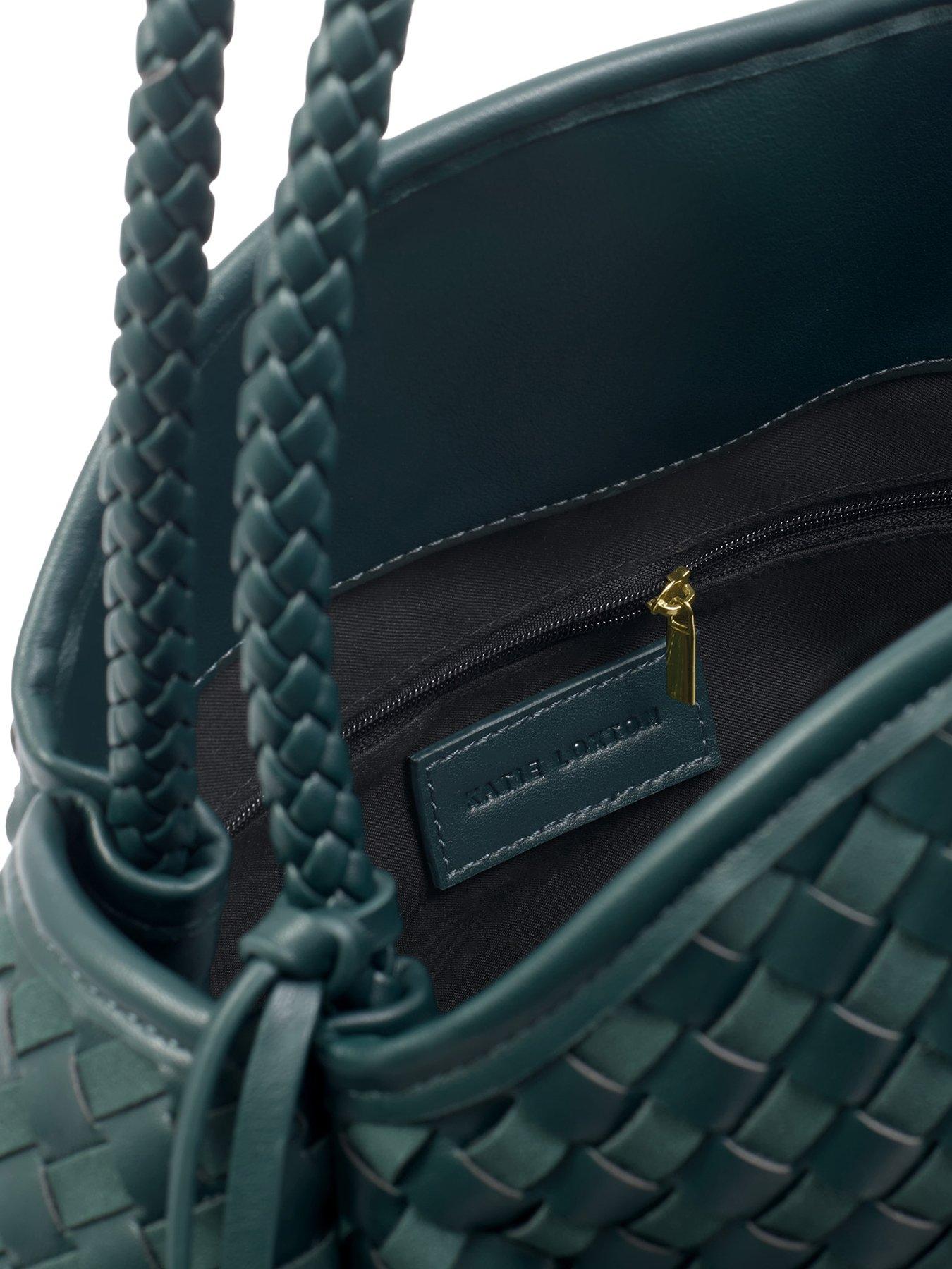 Image 3 of 6 of Katie Loxton Nova Hand Woven Large Shoulder Bag - Deep Teal Mixed