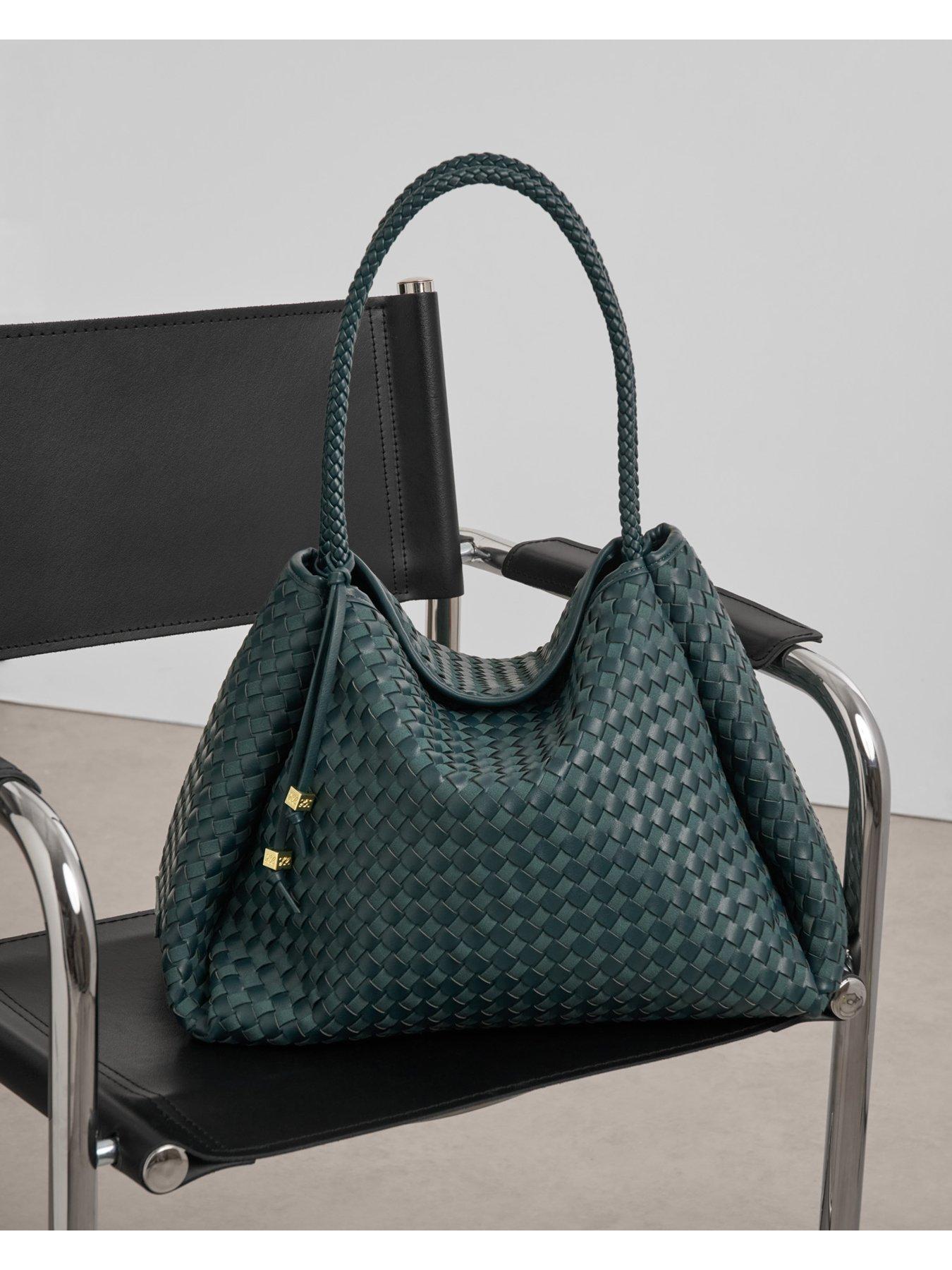 Image 5 of 6 of Katie Loxton Nova Hand Woven Large Shoulder Bag - Deep Teal Mixed