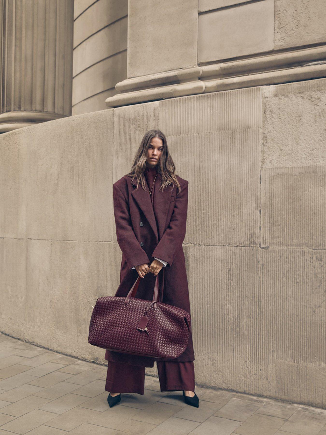 Image 3 of 7 of Katie Loxton Soho Hand Woven Weekend Bag - Cherry Mixed