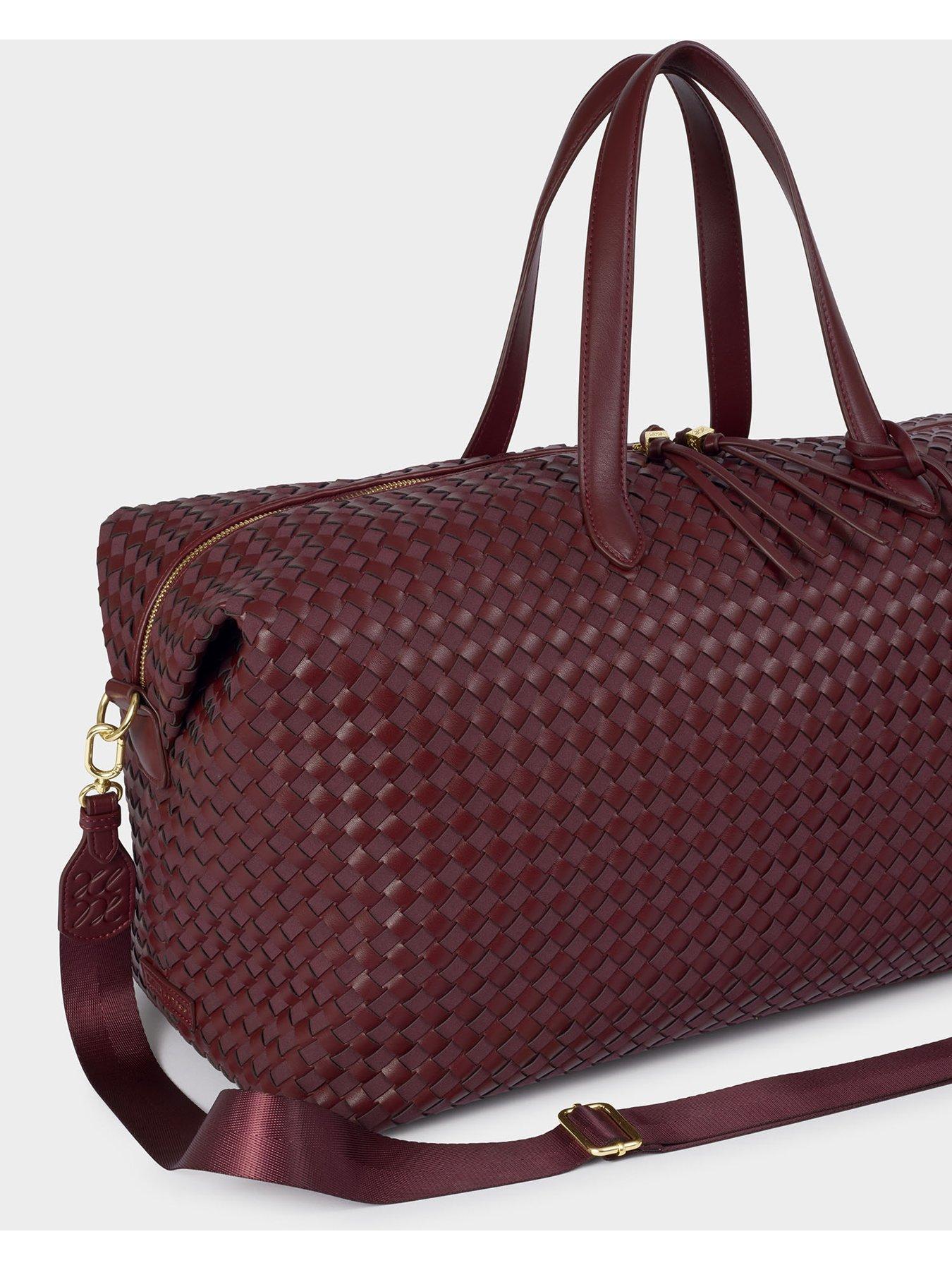 Image 6 of 7 of Katie Loxton Soho Hand Woven Weekend Bag - Cherry Mixed