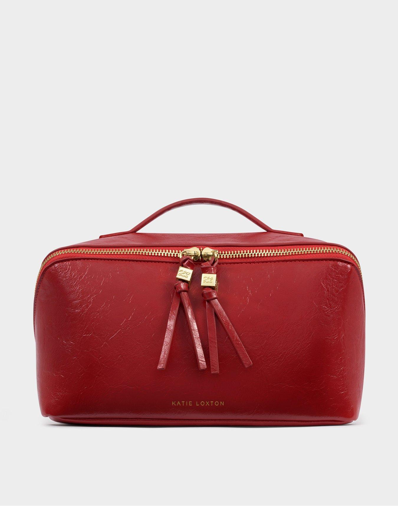 Katie Loxton Soho Large Make Up / Wash Bag - Crimson
