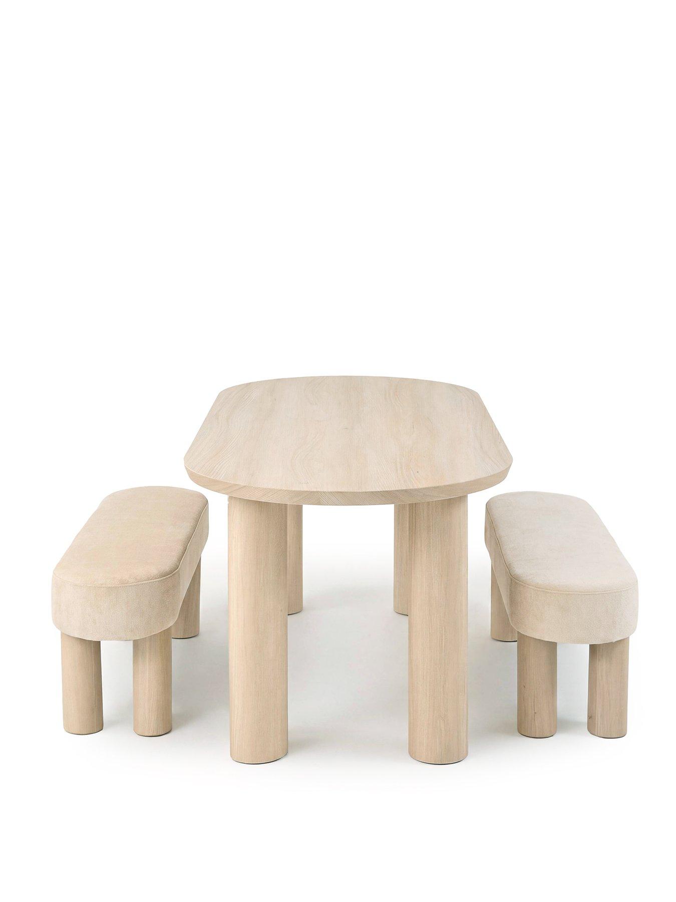 Image 2 of 7 of The Very Collection Arley 200cm Dining Table &amp; 2 Arley Upholstered Dining Benches - FSC&reg; Certified