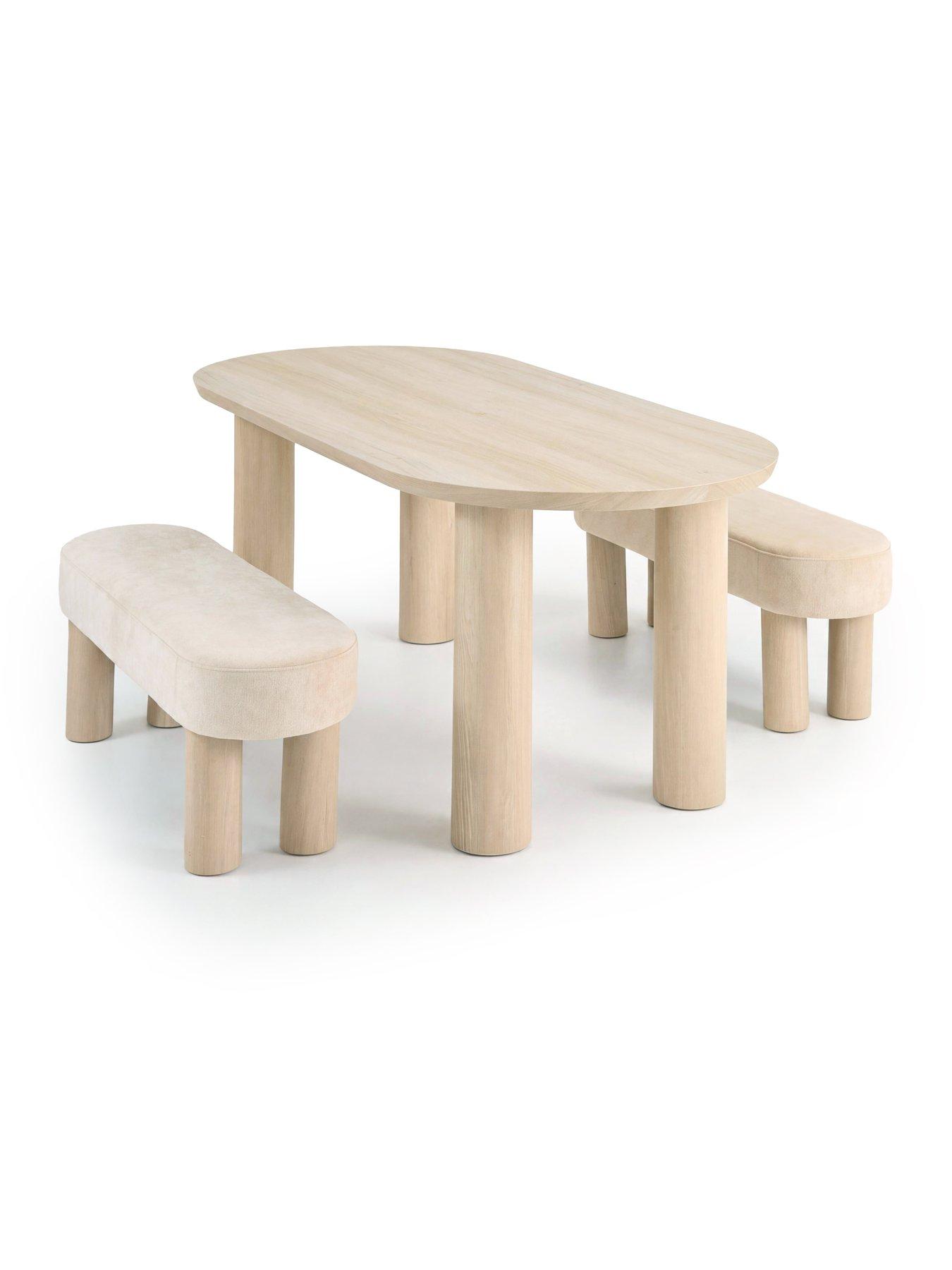 Image 3 of 7 of The Very Collection Arley 200cm Dining Table &amp; 2 Arley Upholstered Dining Benches - FSC&reg; Certified