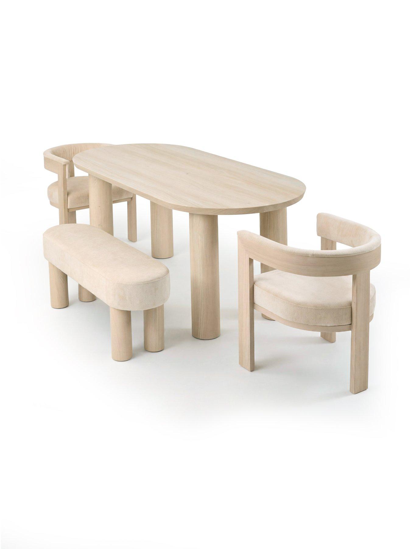 Image 3 of 7 of The Very Collection Arley 200cm Dining Table, Arley Dining Bench &amp; 2 Arley Chairs And 1 Upholstered Dining Bench - FSC&reg; Certified