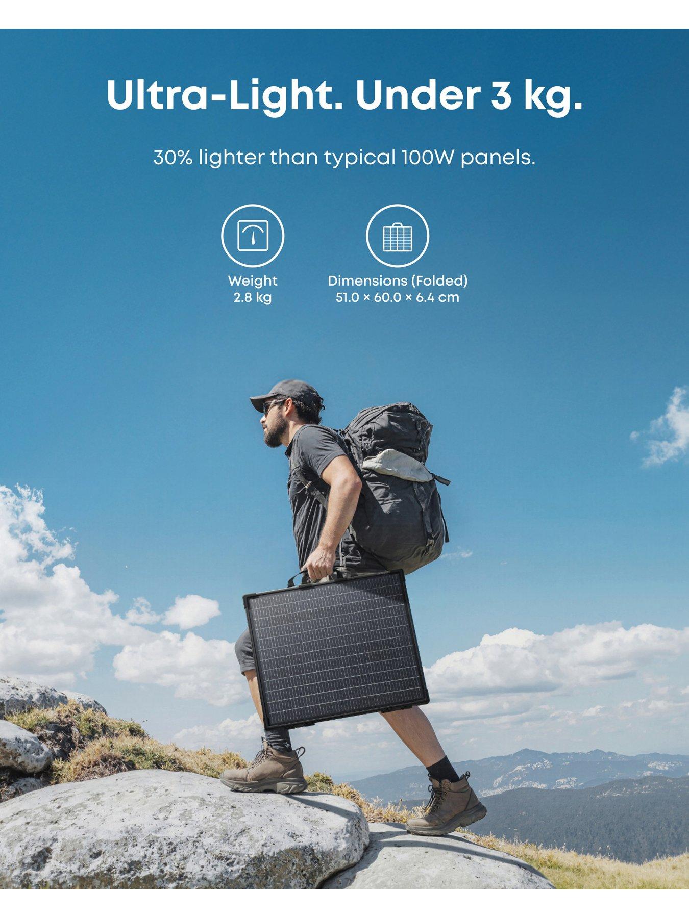 Image 2 of 7 of Anker SOLIX PS100 Bifacial Portable Solar Panel
