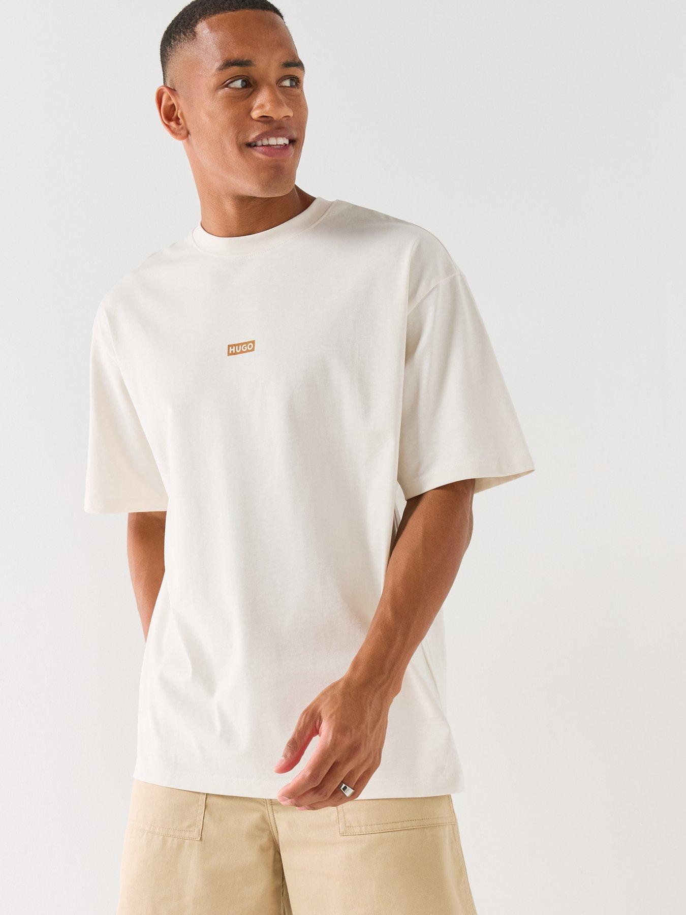 Image 2 of 6 of HUGO Blue Nalono Loose Fit T-Shirt - White