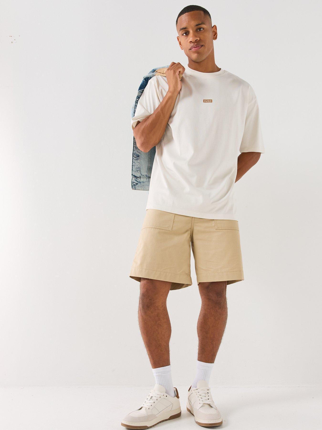 Image 3 of 6 of HUGO Blue Nalono Loose Fit T-Shirt - White