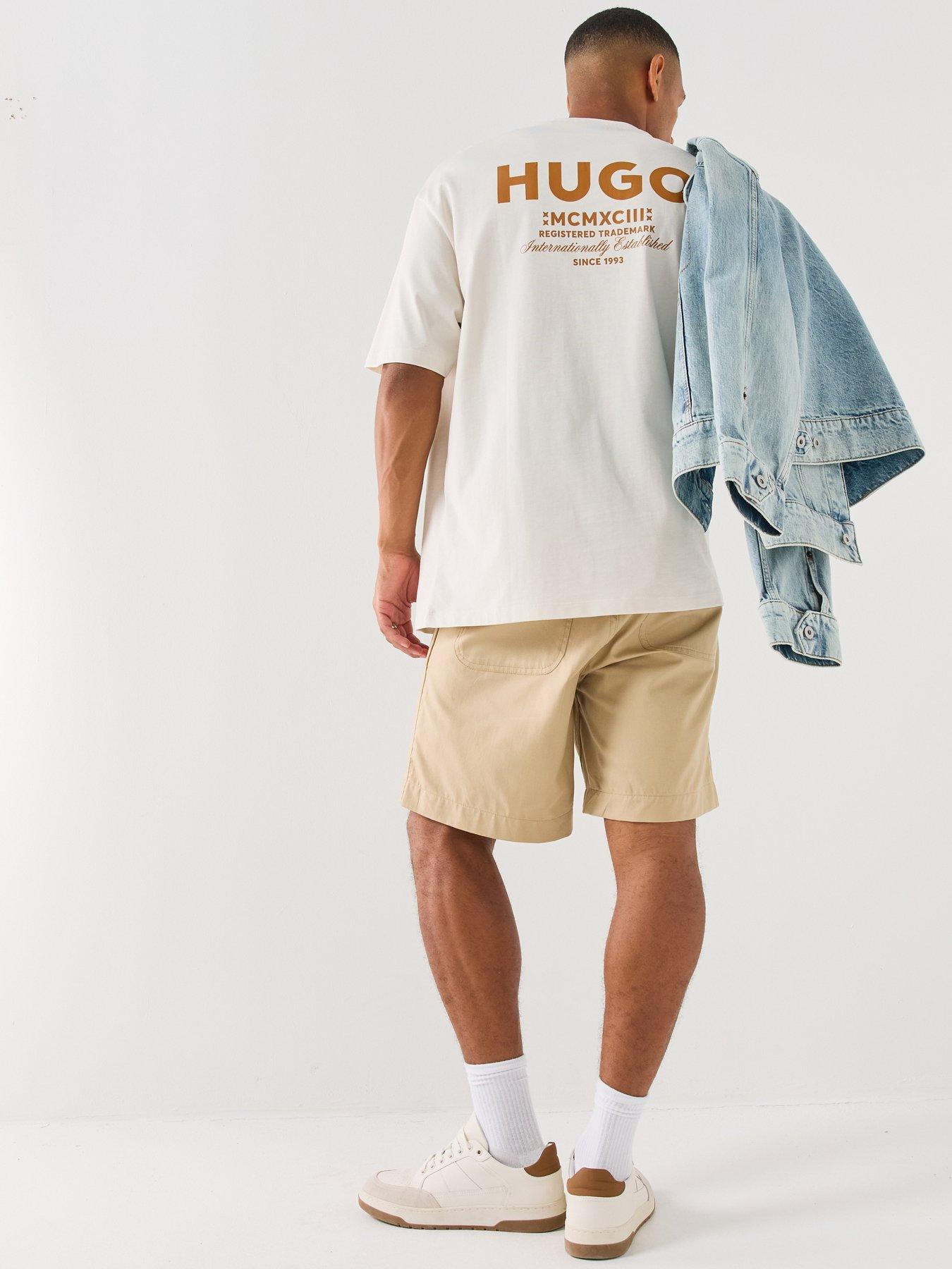 Image 5 of 6 of HUGO Blue Nalono Loose Fit T-Shirt - White