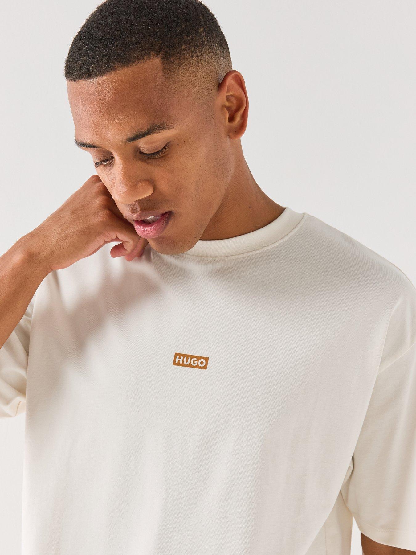 Image 6 of 6 of HUGO Blue Nalono Loose Fit T-Shirt - White