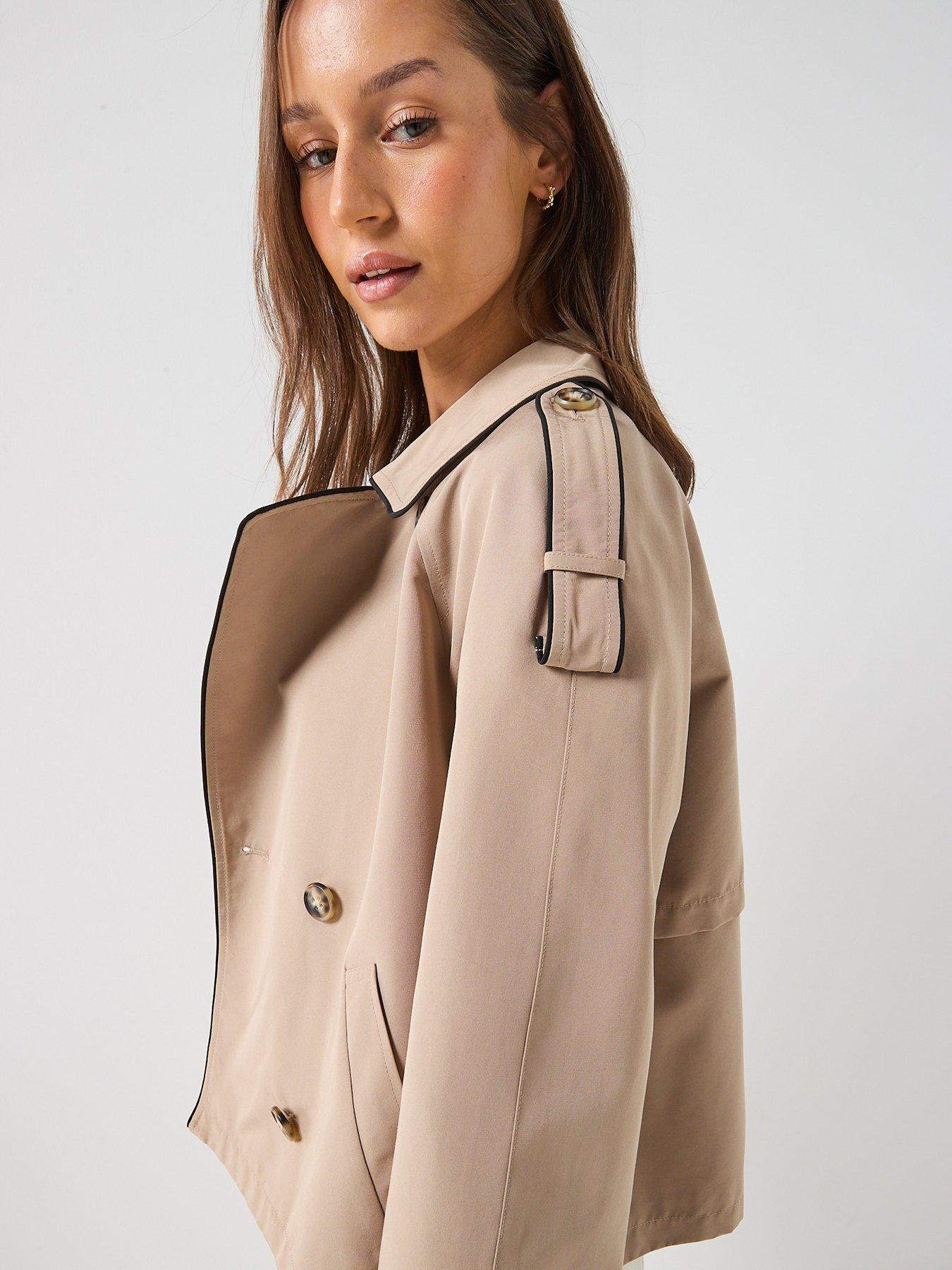 Image 5 of 5 of Vero Moda Vmluciachloe Short Trenchcoat - Beige