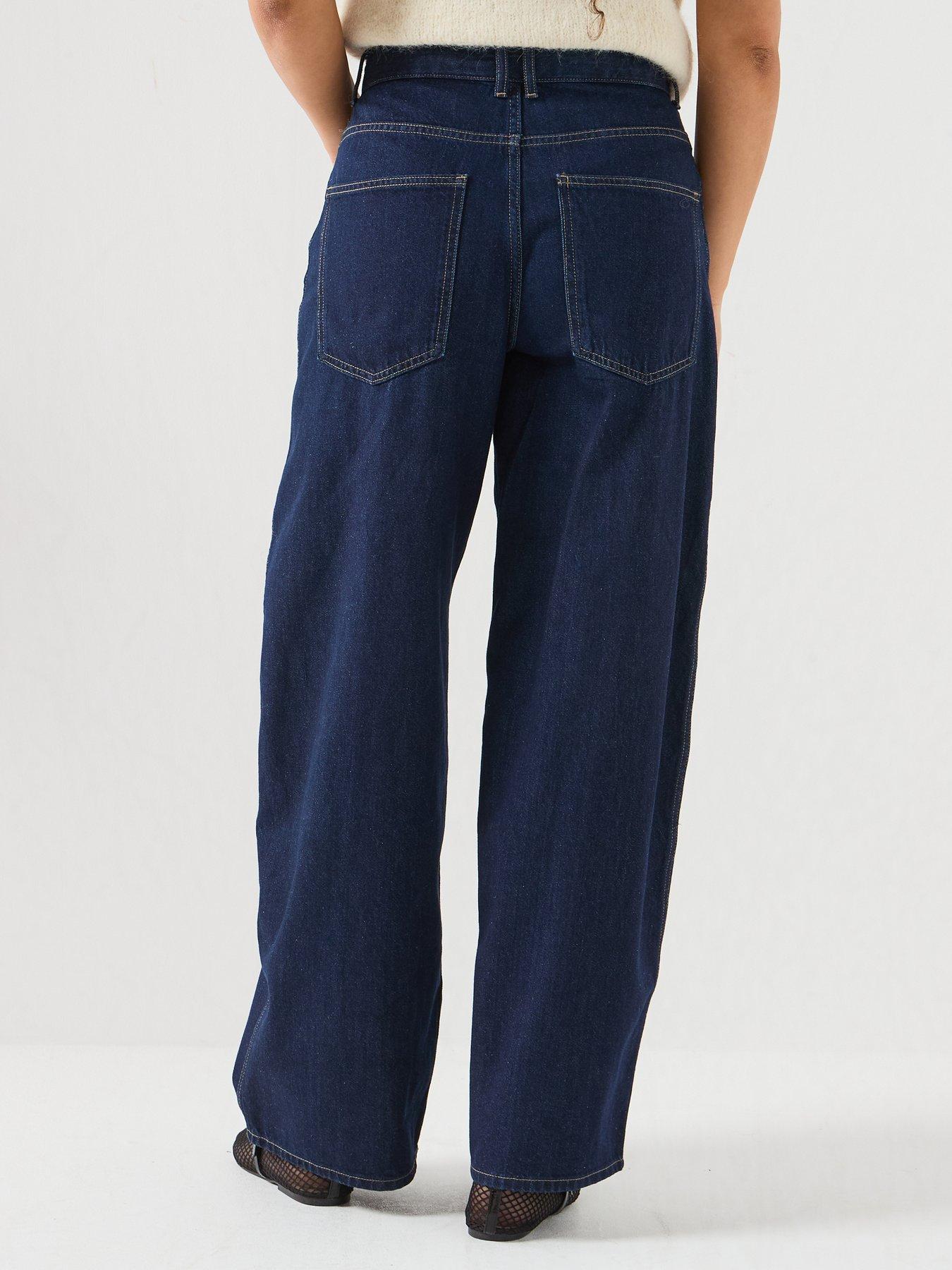 Image 2 of 6 of Only Rinse Wash High Waist Barrel Leg Jeans In 100% Cotton