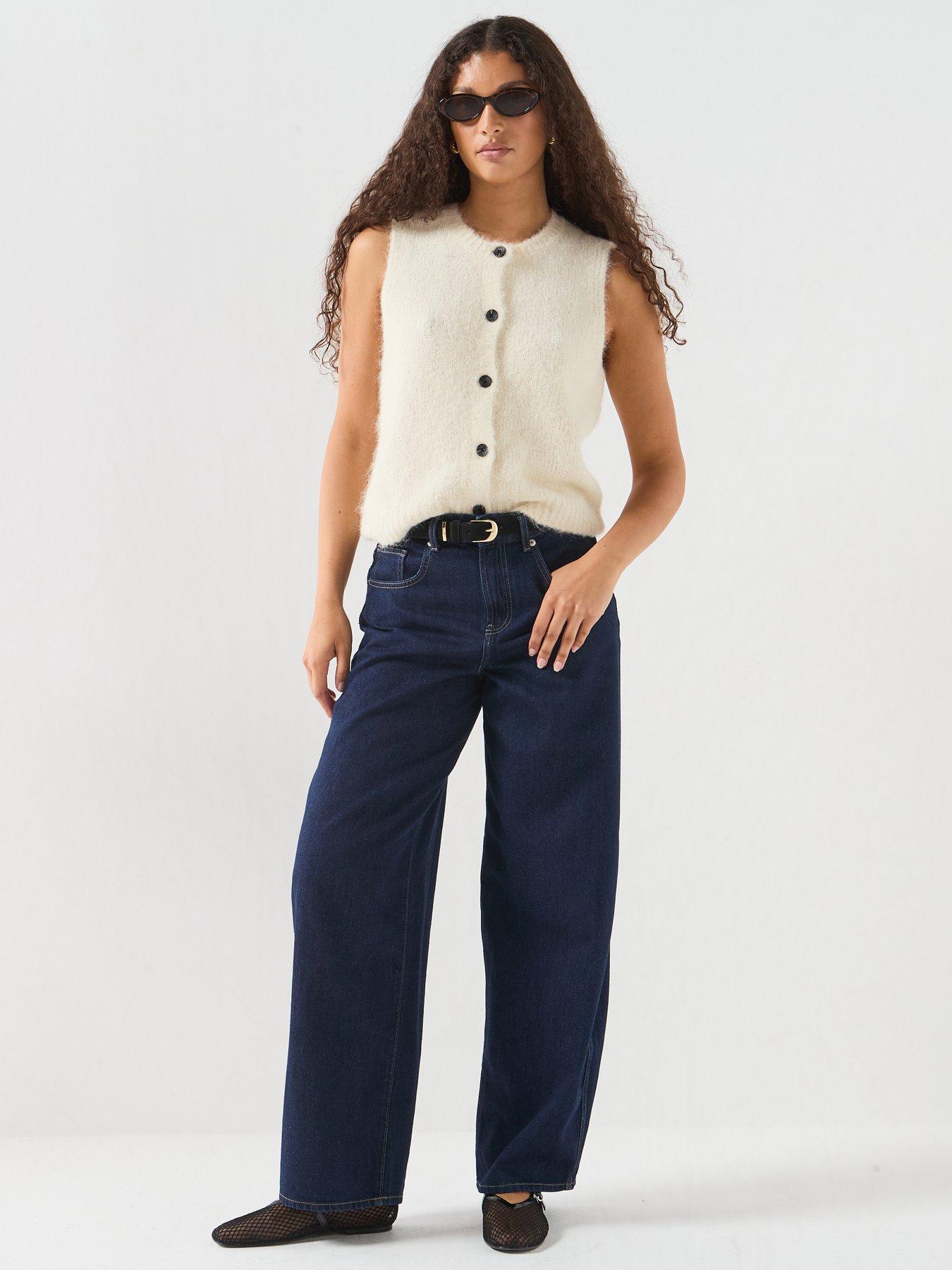Image 3 of 6 of Only Rinse Wash High Waist Barrel Leg Jeans In 100% Cotton