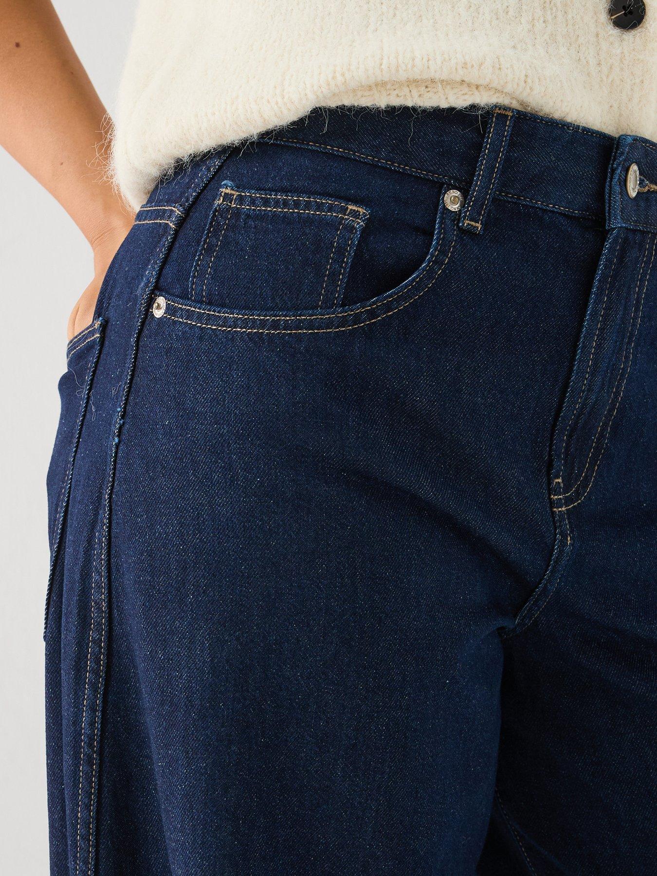Image 5 of 6 of Only Rinse Wash High Waist Barrel Leg Jeans In 100% Cotton