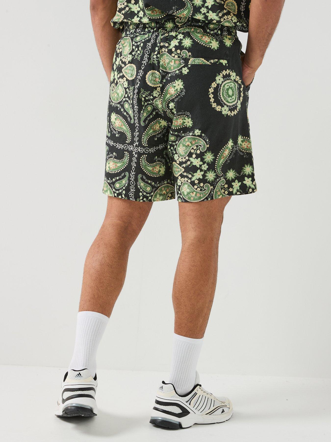 Image 2 of 6 of Les Deux Abstract Print Shorts - Black
