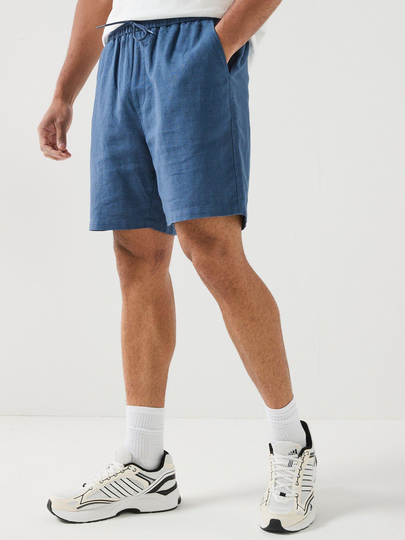 Image 1 of 6 of Les Deux Elasticated Drawstring Shorts - Dark Blue