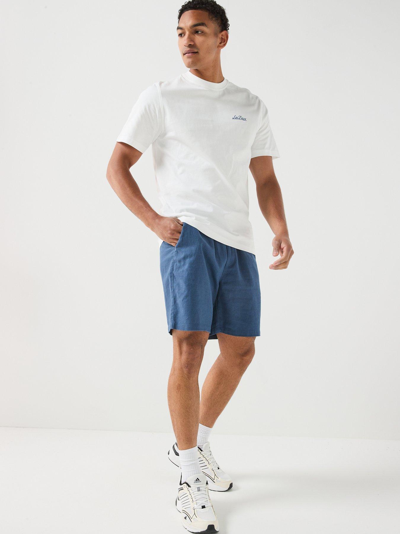 Image 3 of 6 of Les Deux Elasticated Drawstring Shorts - Dark Blue