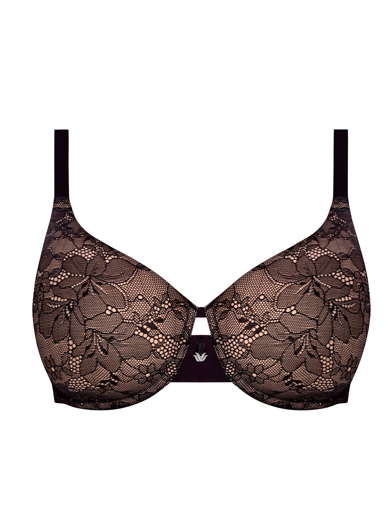 Image 6 of 6 of Wacoal Womens Underwired Moulded Non Padded Bra - Black