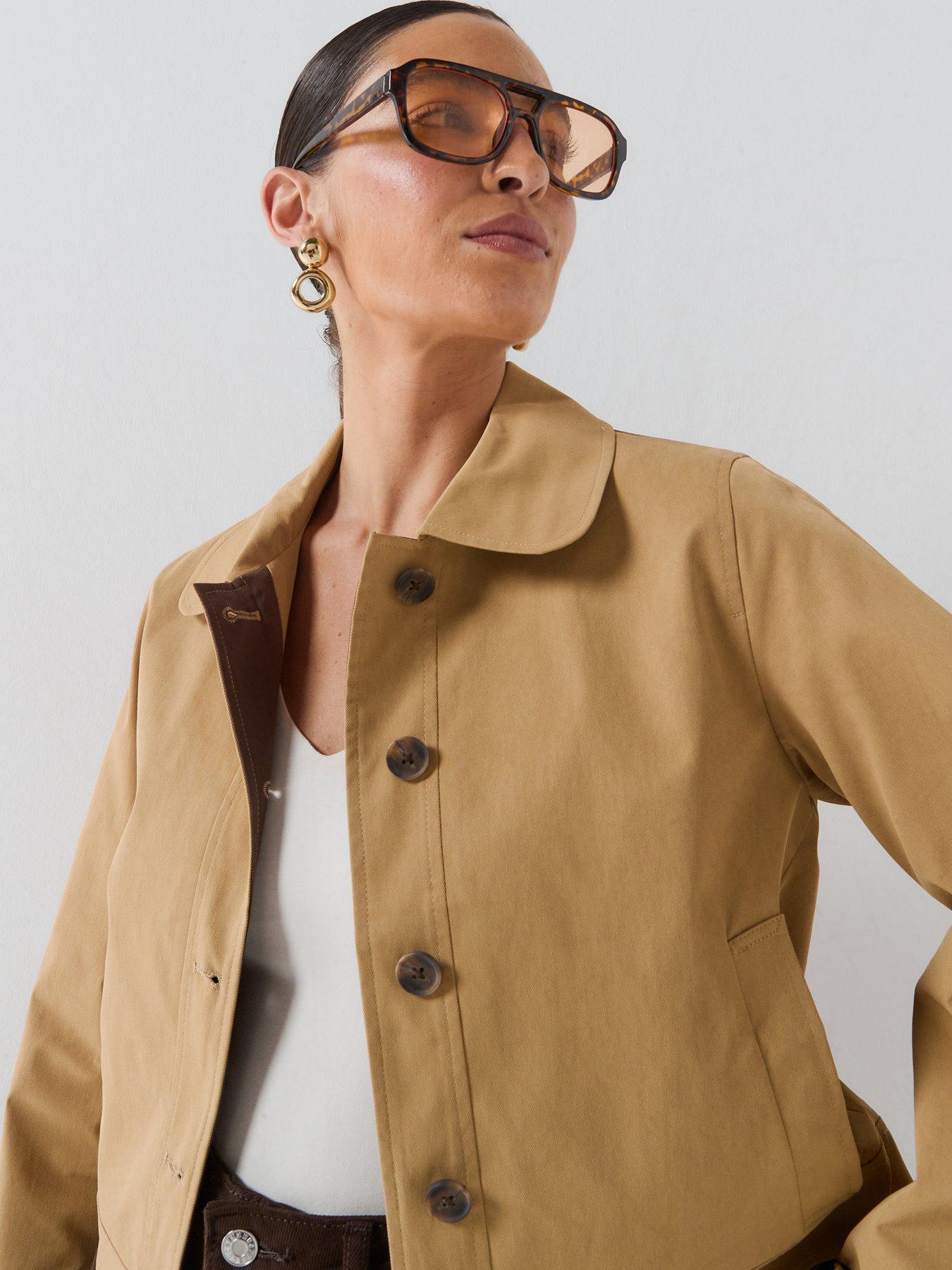 Image 4 of 6 of Only Women's Contrast Cuff Cropped Jacket - Beige