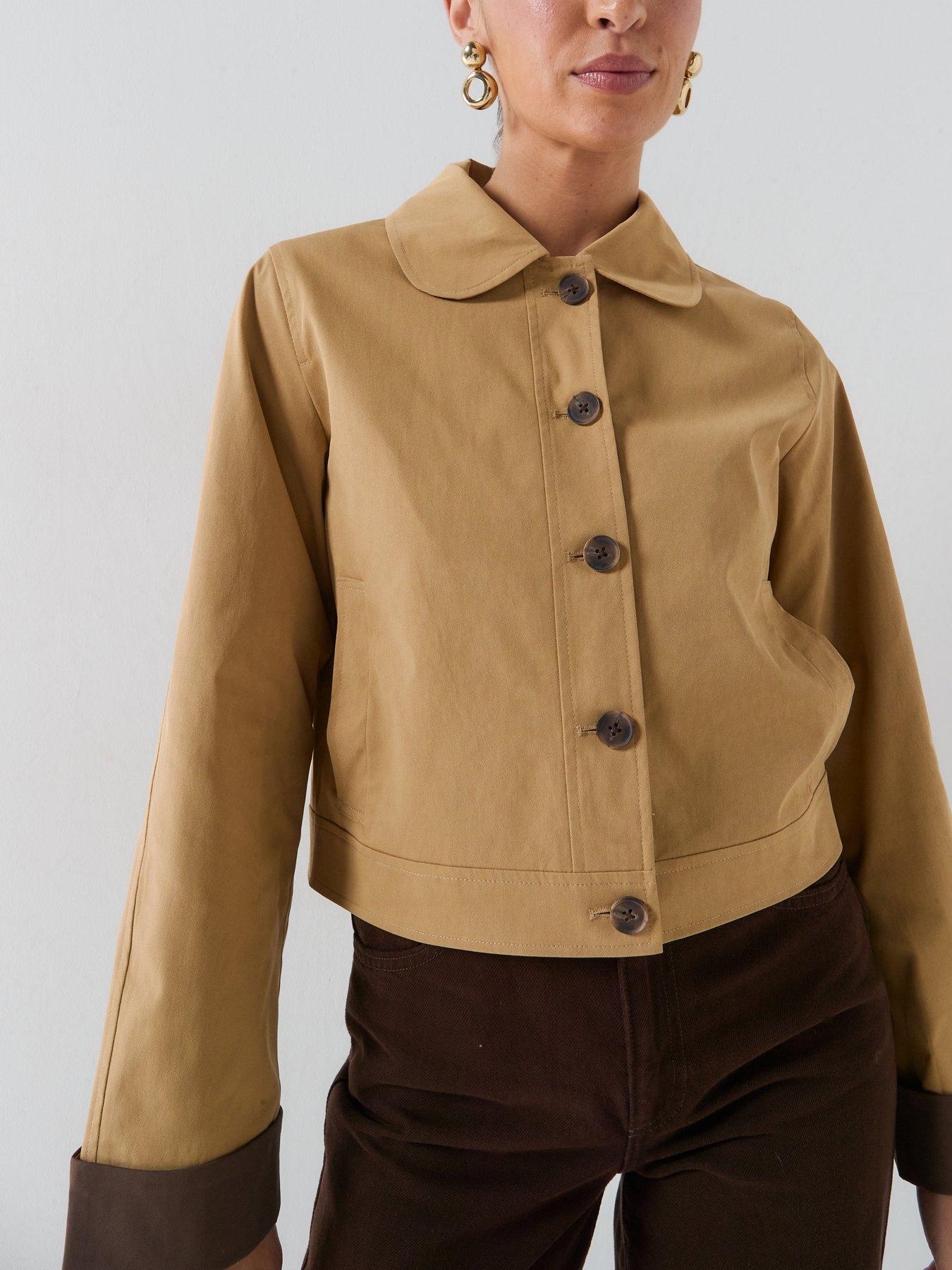 Image 5 of 6 of Only Women's Contrast Cuff Cropped Jacket - Beige