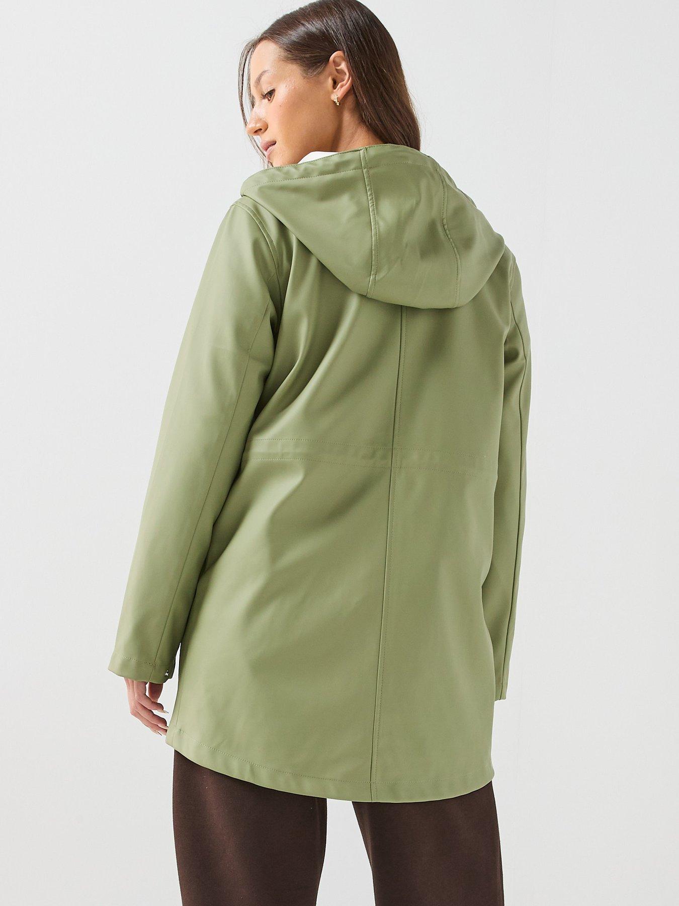 Image 2 of 5 of Vero Moda Women's Hooded Coat Jacket - Green