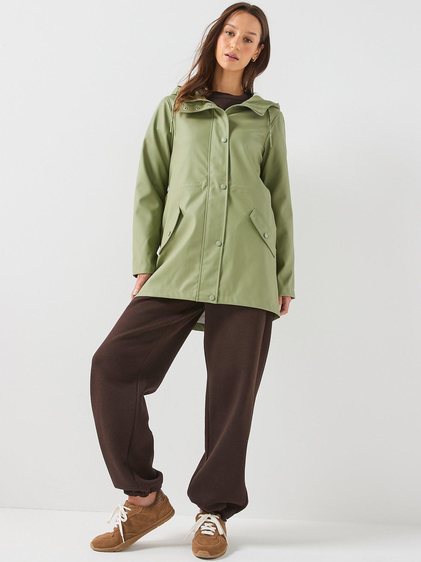 Image 3 of 5 of Vero Moda Women's Hooded Coat Jacket - Green