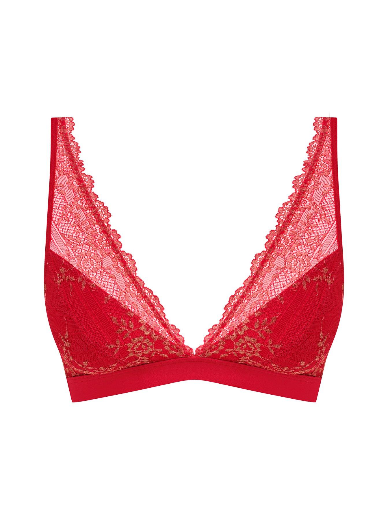 Image 5 of 5 of Wacoal Wacoal Embrace Lace Soft Cup Bra-grandalia Red/rose Gold