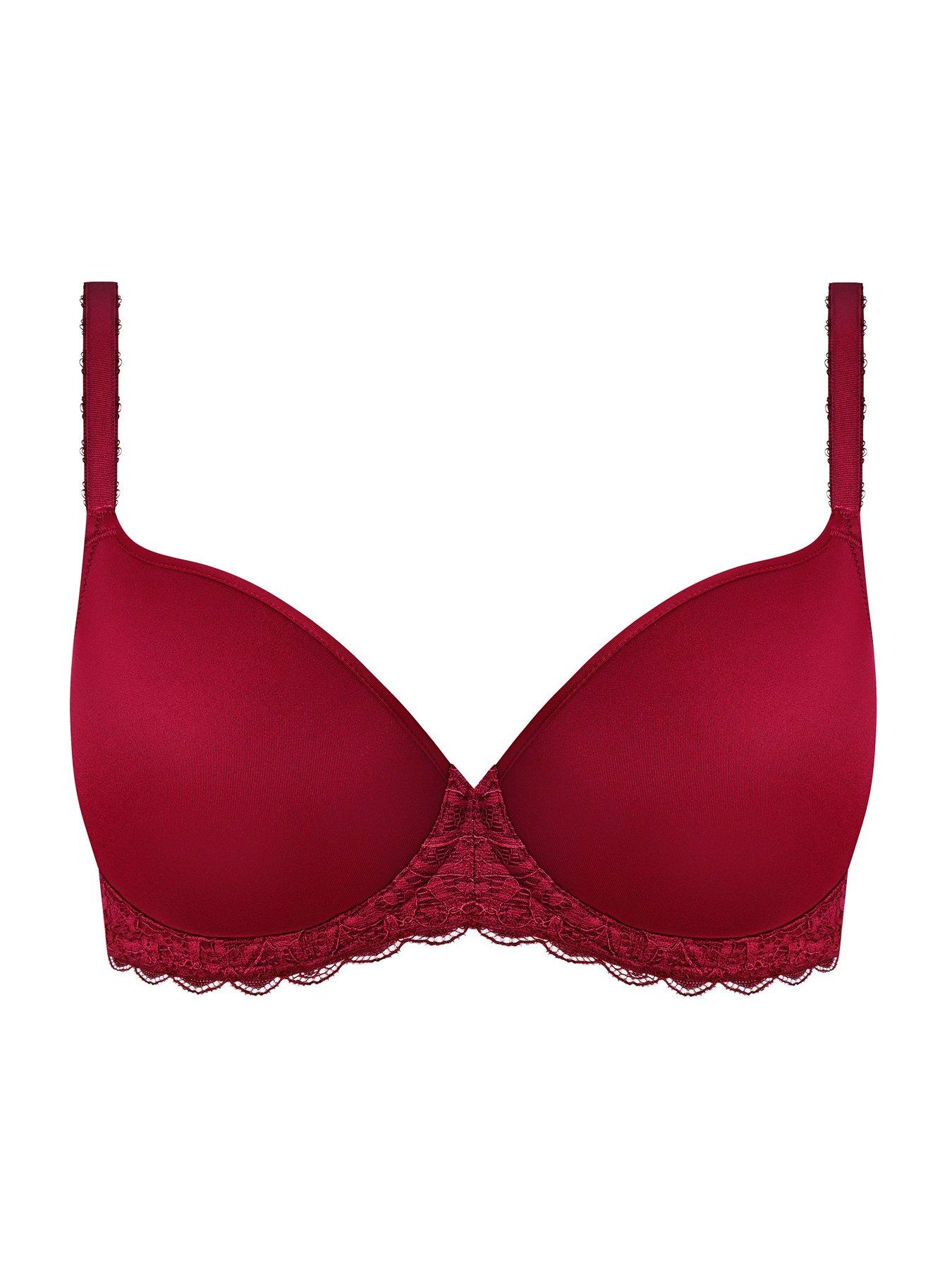 Image 4 of 4 of Wacoal Womens Raffine Underwired Contour Bra - Red