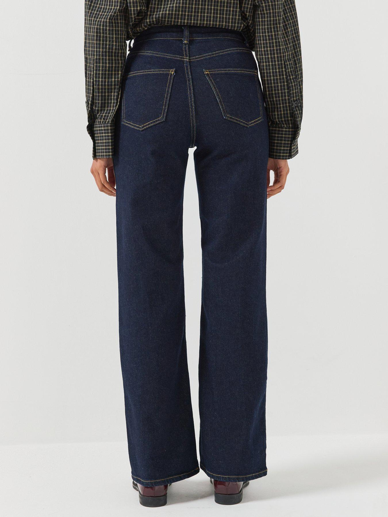 Image 2 of 6 of Only Womens High Waist Wide Leg Comfort Stretch Jeans - Blue