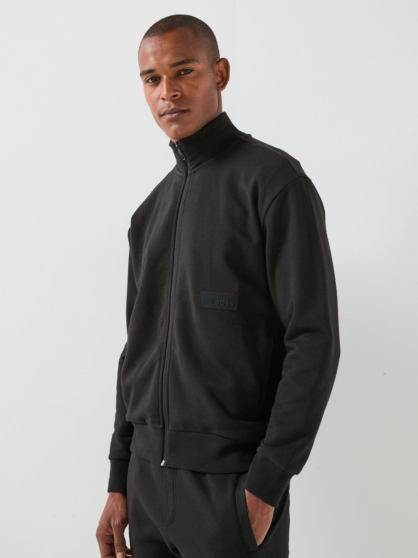 Image 1 of 6 of BOSS Relaxed-fit sweatshirt in premium French Terry - Black