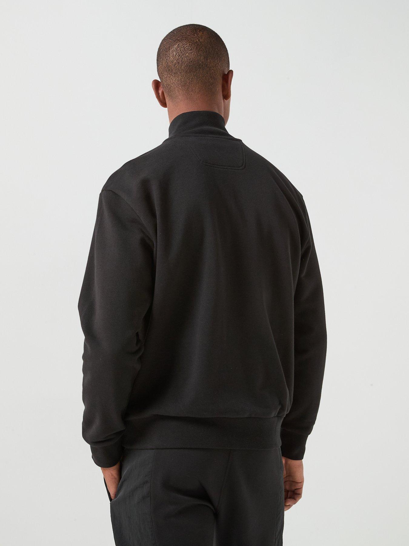 Image 2 of 6 of BOSS Relaxed-fit sweatshirt in premium French Terry - Black