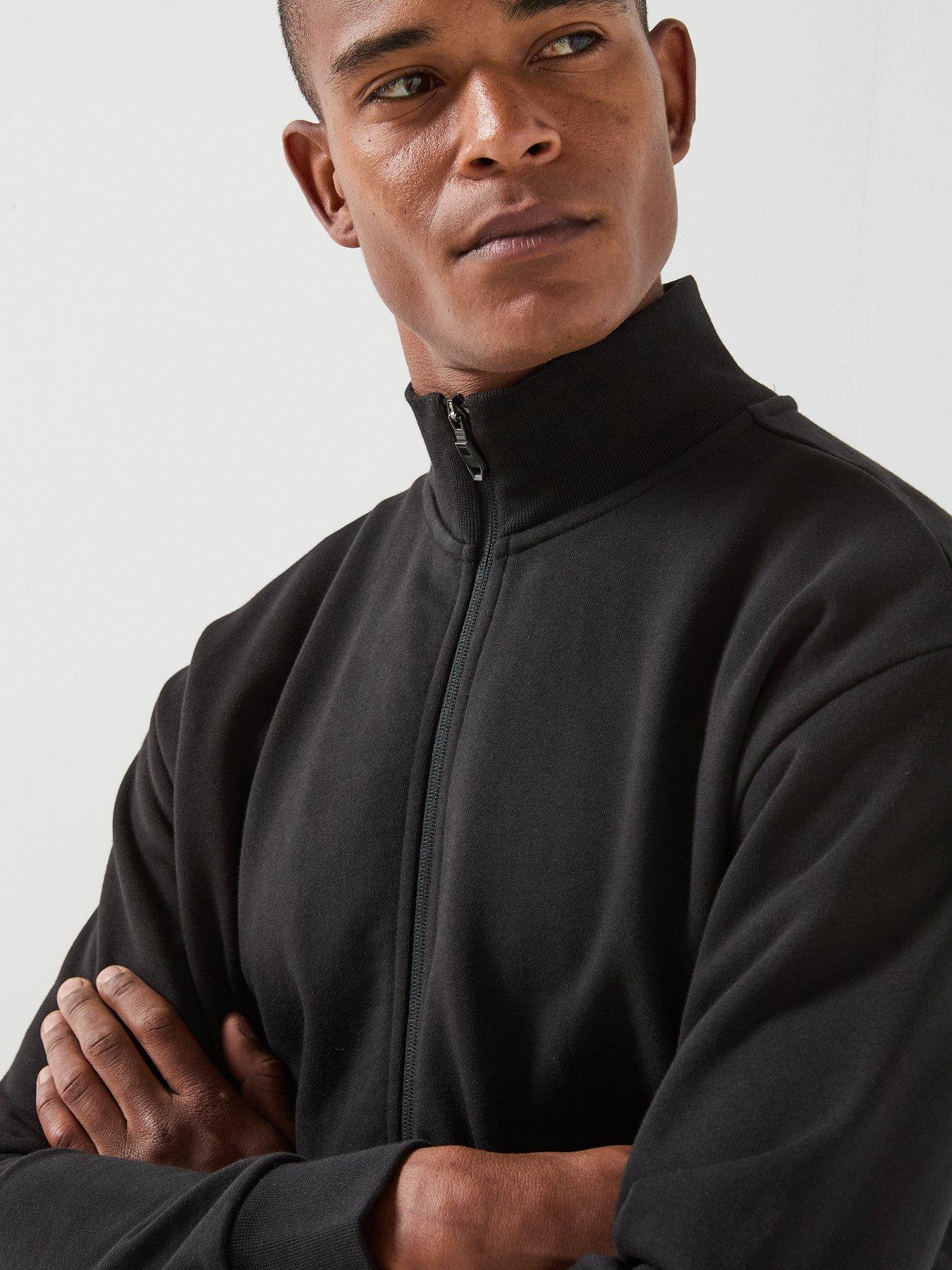 Image 4 of 6 of BOSS Relaxed-fit sweatshirt in premium French Terry - Black