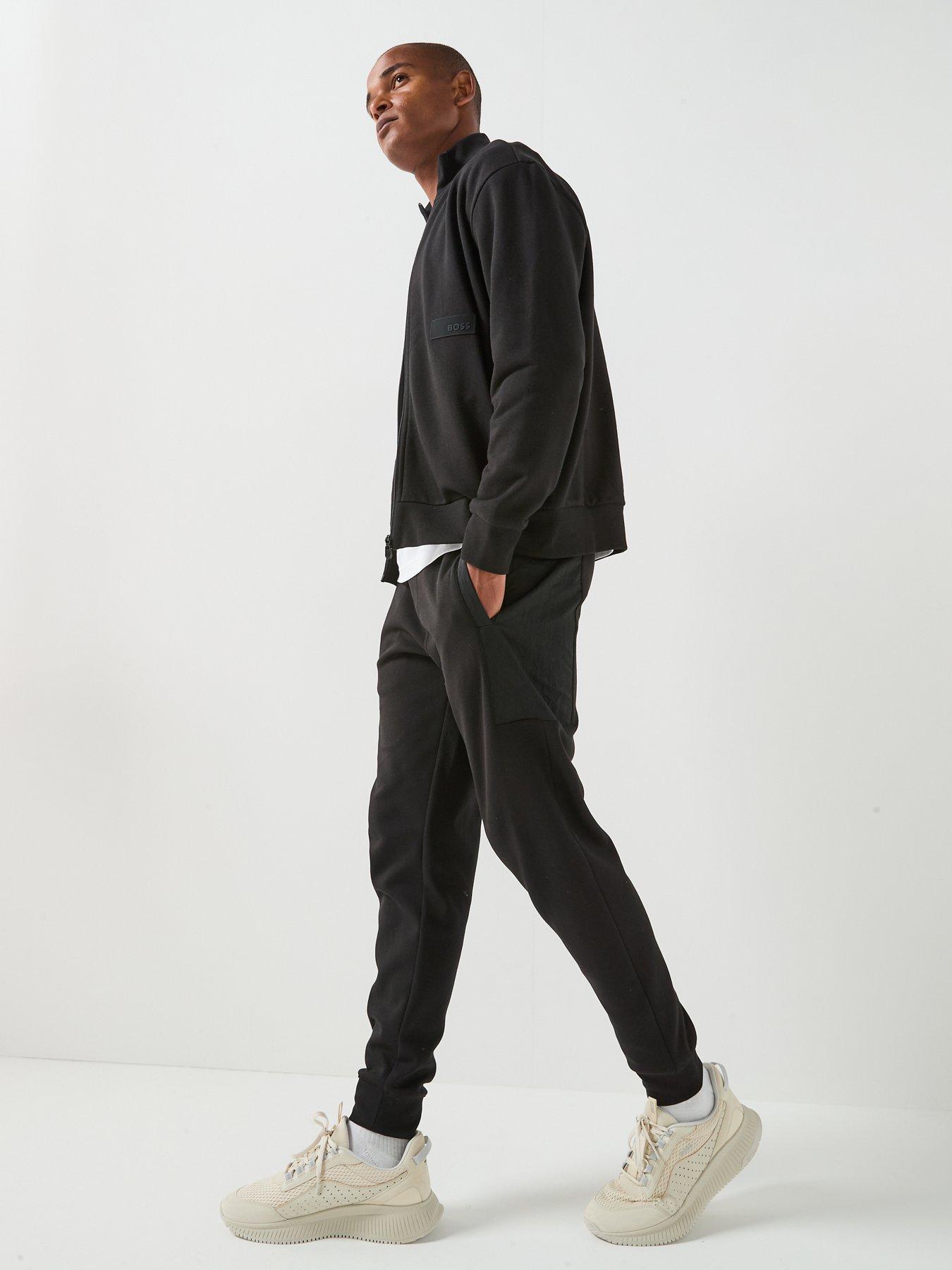 Image 6 of 6 of BOSS Relaxed-fit sweatshirt in premium French Terry - Black