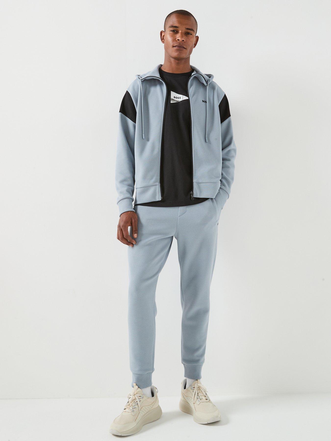 Image 3 of 6 of BOSS Tracksuit Full Zip Hooded Set - Grey