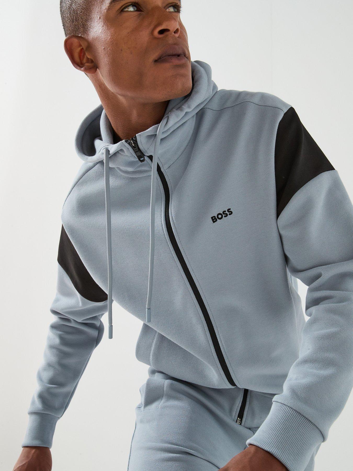 Image 5 of 6 of BOSS Tracksuit Full Zip Hooded Set - Grey