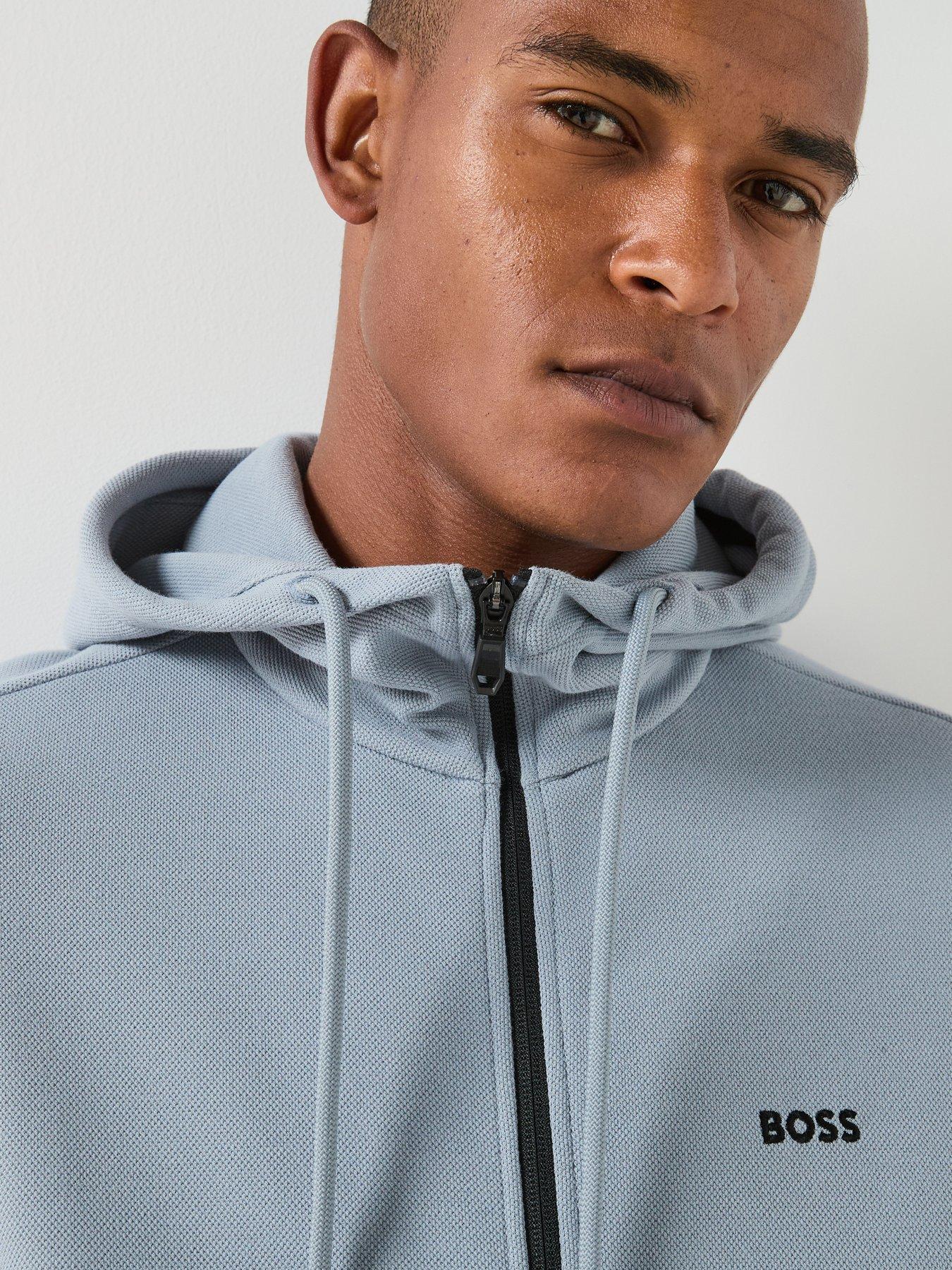 Image 6 of 6 of BOSS Tracksuit Full Zip Hooded Set - Grey