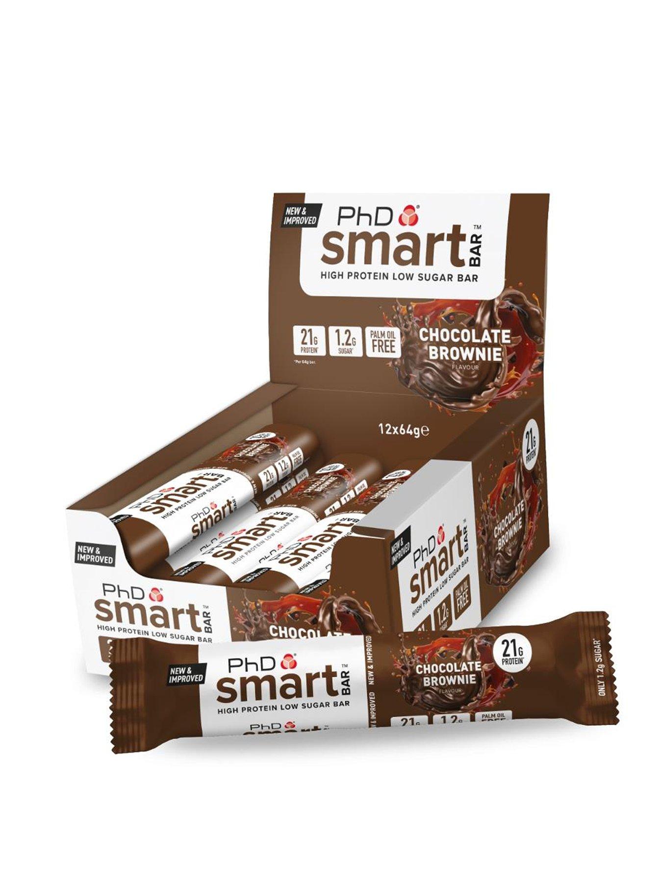 Science in Sport SiS PHD BAR SMART HFSS CHOC BROWNIE 64G EU6 1X12 -Dark